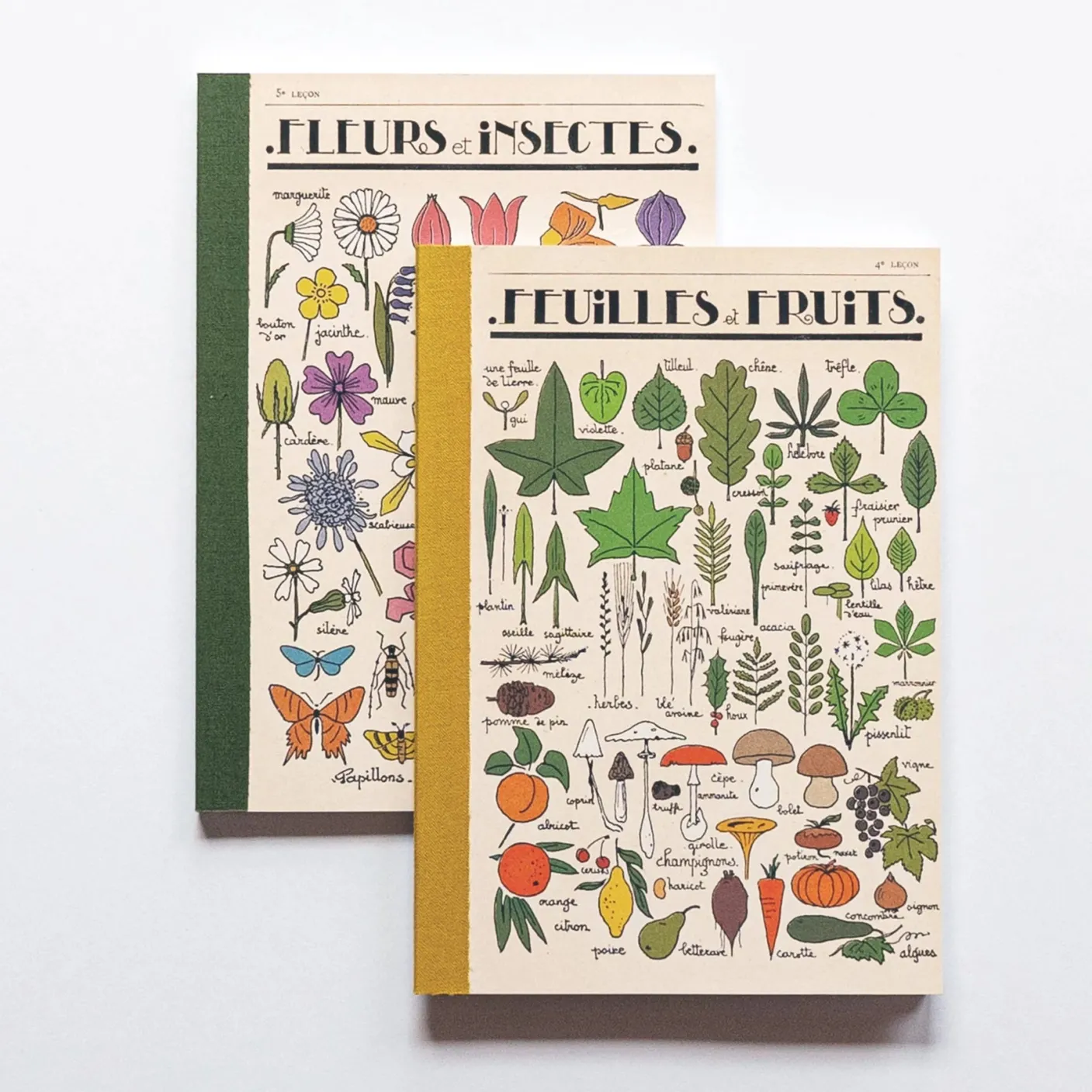 Fleur et Feuilles Set of 2 Notebooks