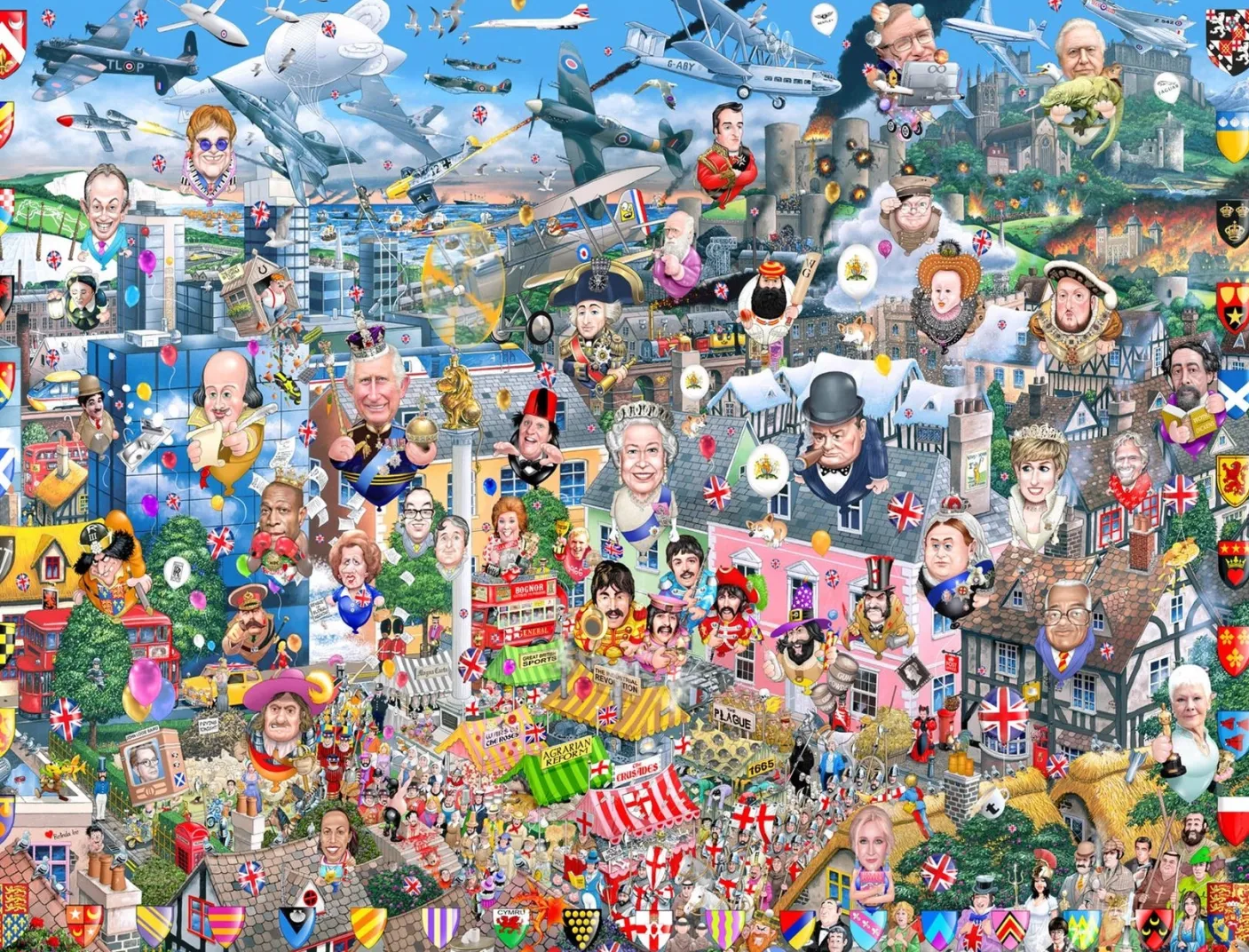 I Love GB Too! by Mike Jupp 1000 piece Jigsaw