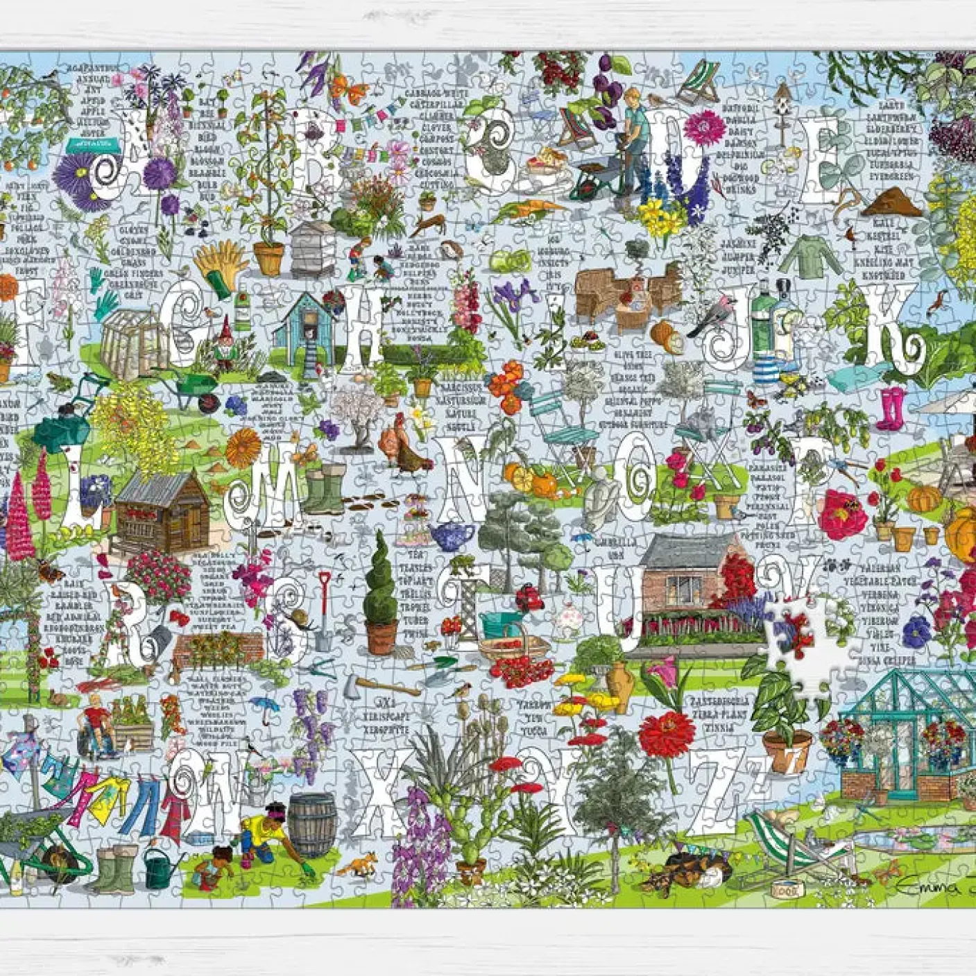 Garden A-Z 1000 Piece Jigsaw Puzzle
