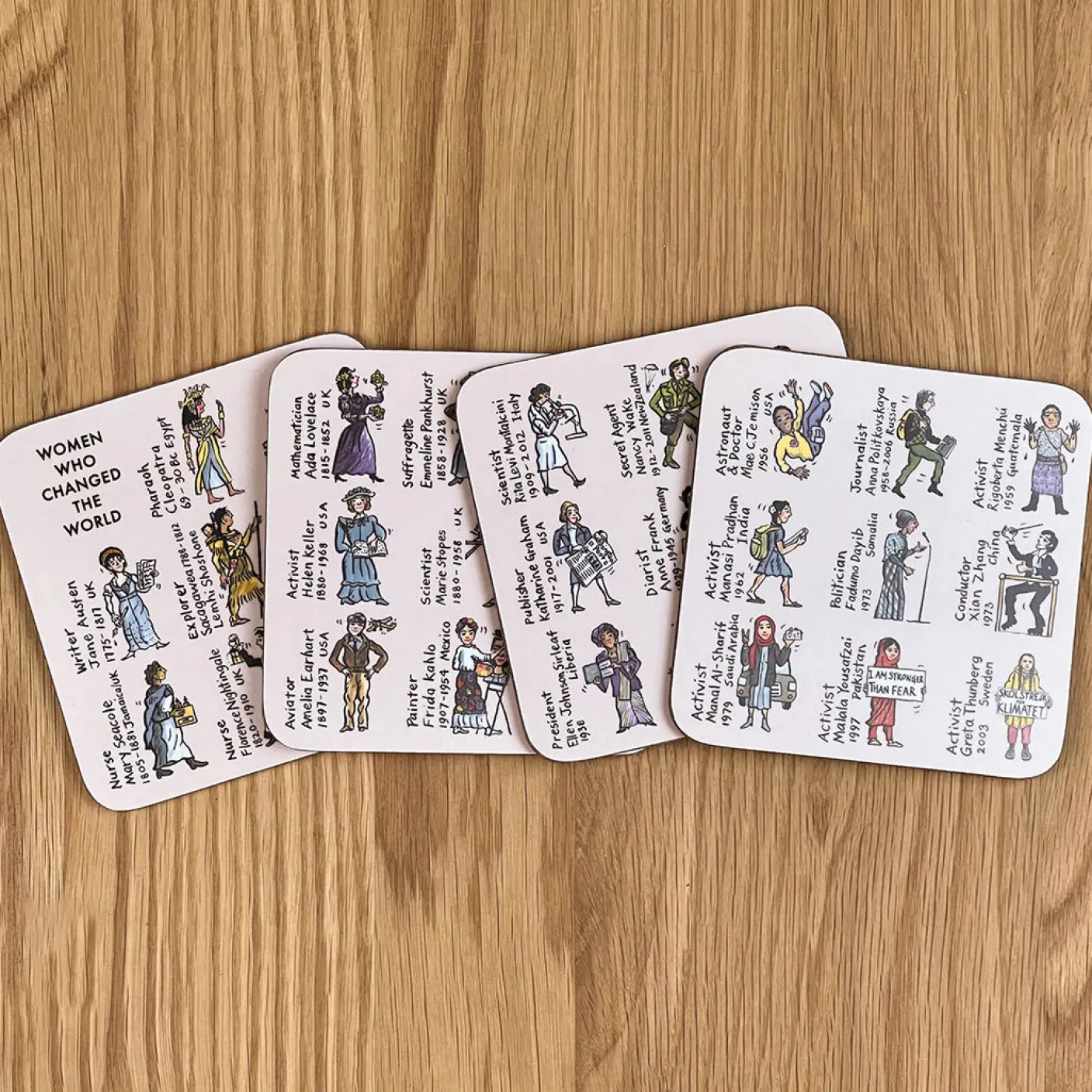 Women Who Changed the World Set of 4 Coasters