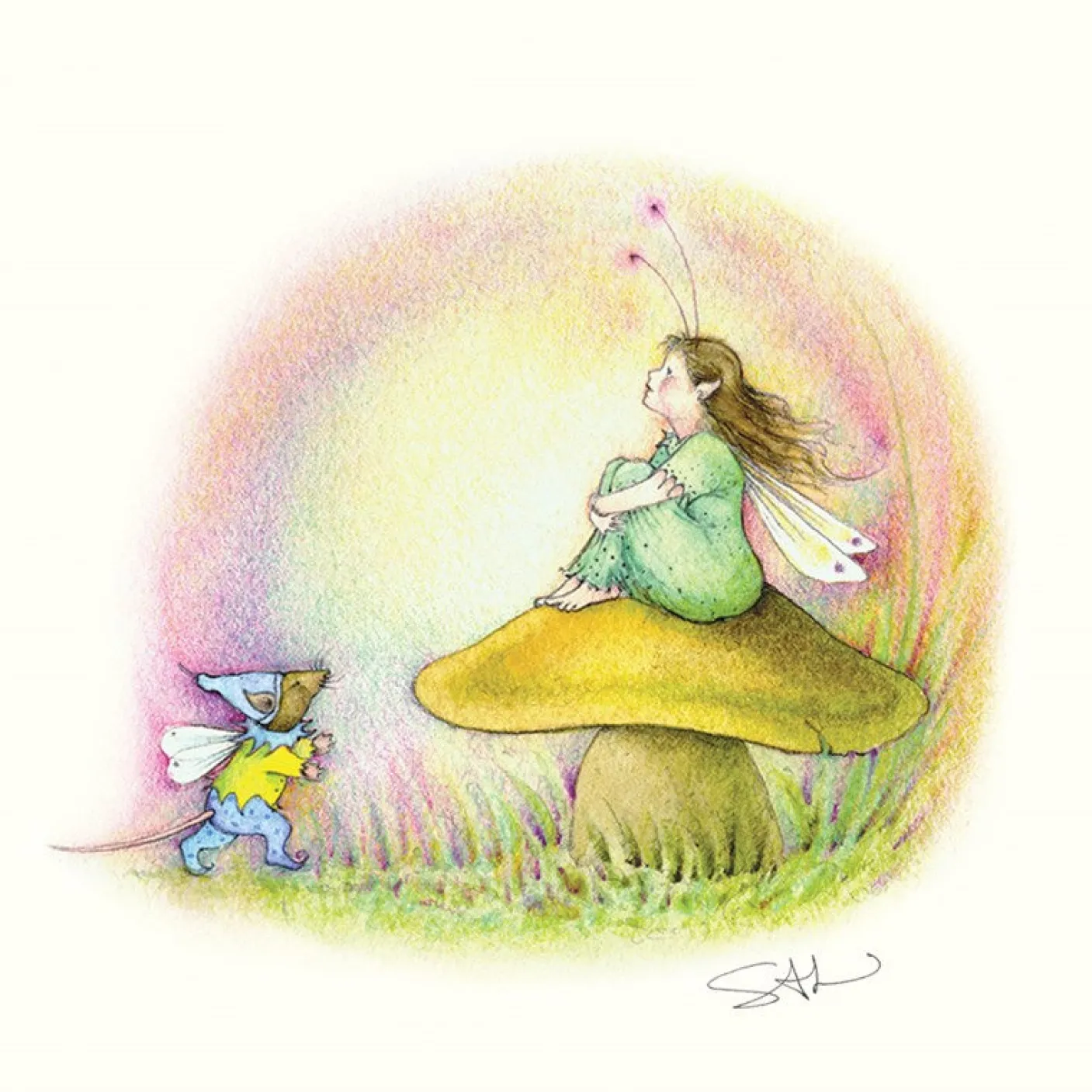 The Little Folk Greeting Card