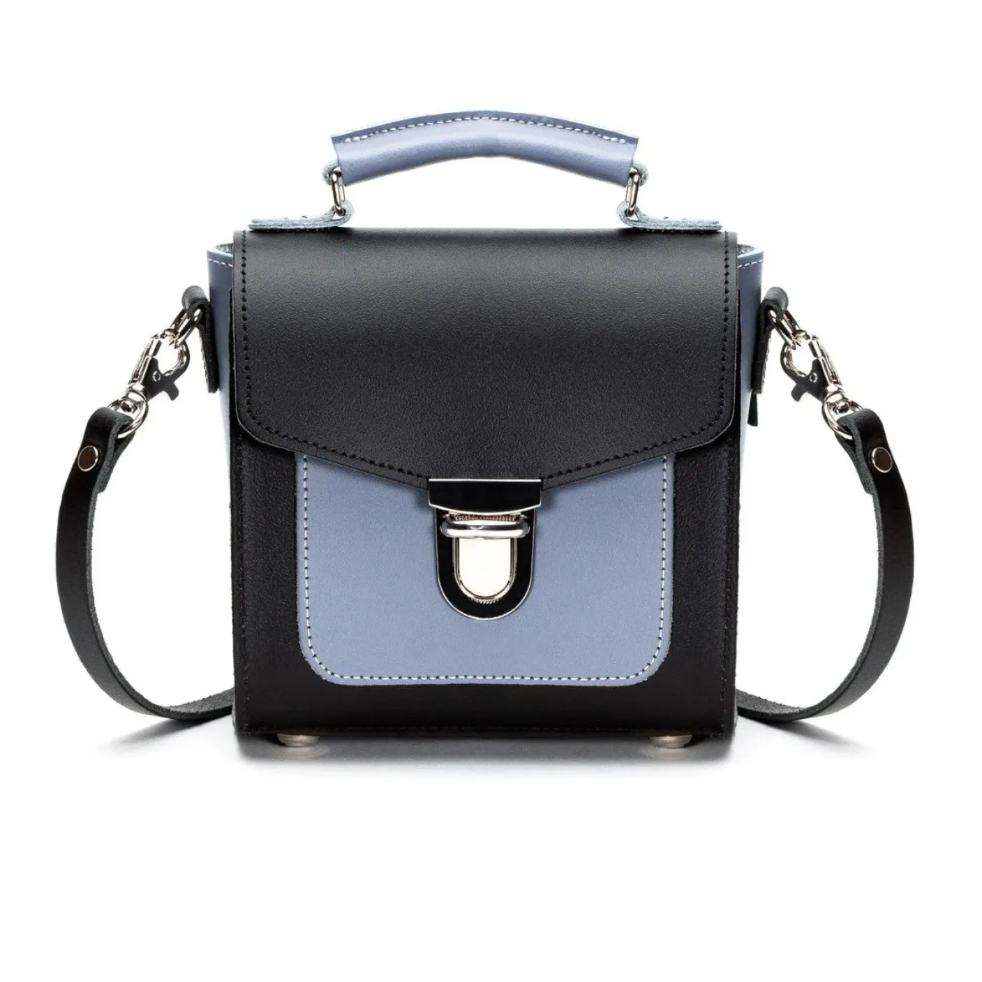Zatchels Handmade Leather Sugarcube Plus - Blue Noir