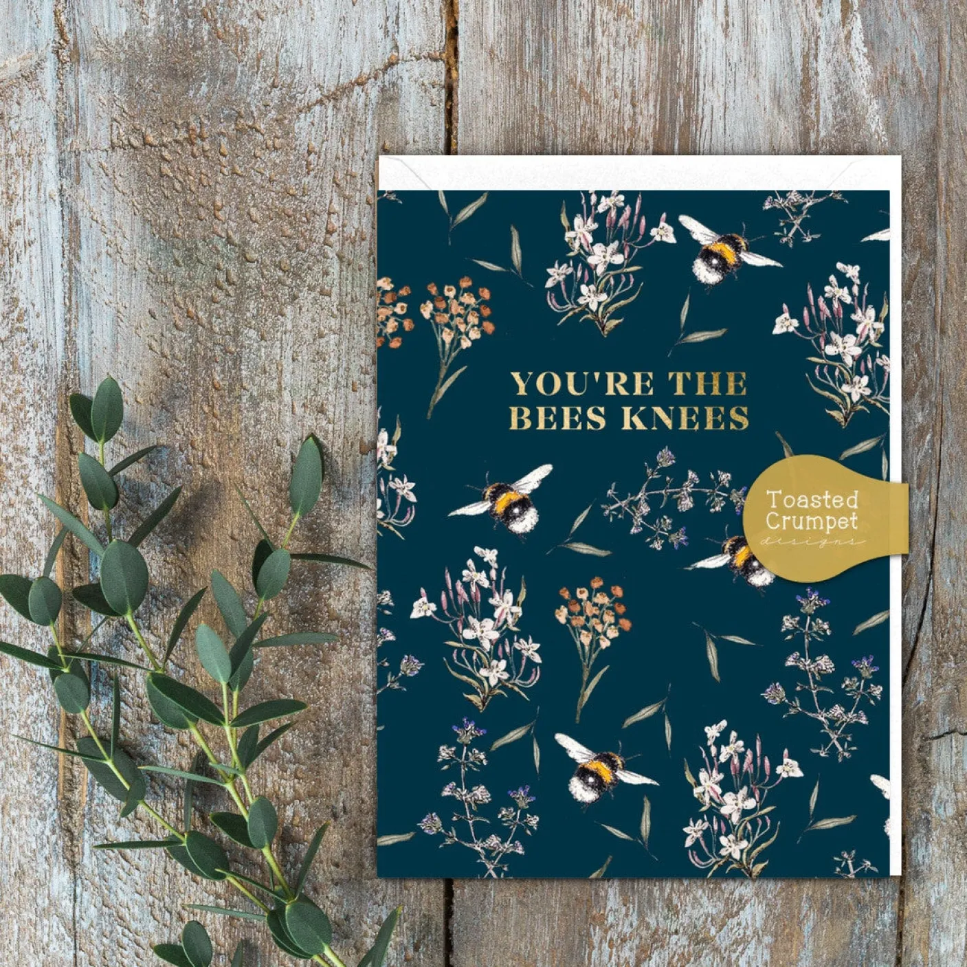 You're the Bees Knees - Bees Noir - Greetings Card