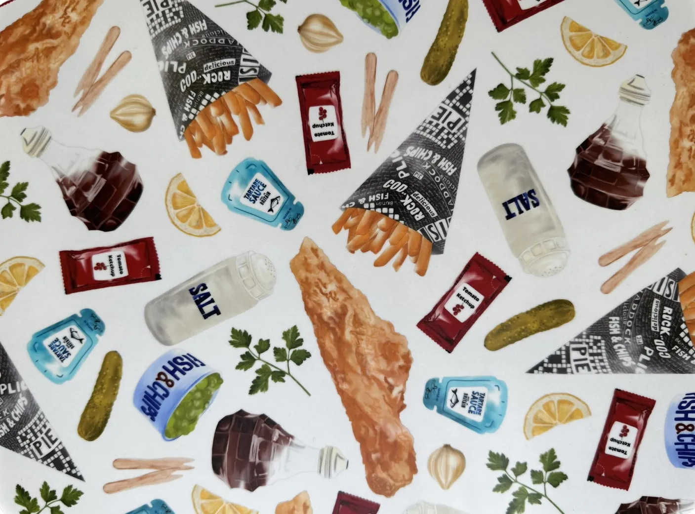 Fish & Chips Placemat by Corinne Alexander