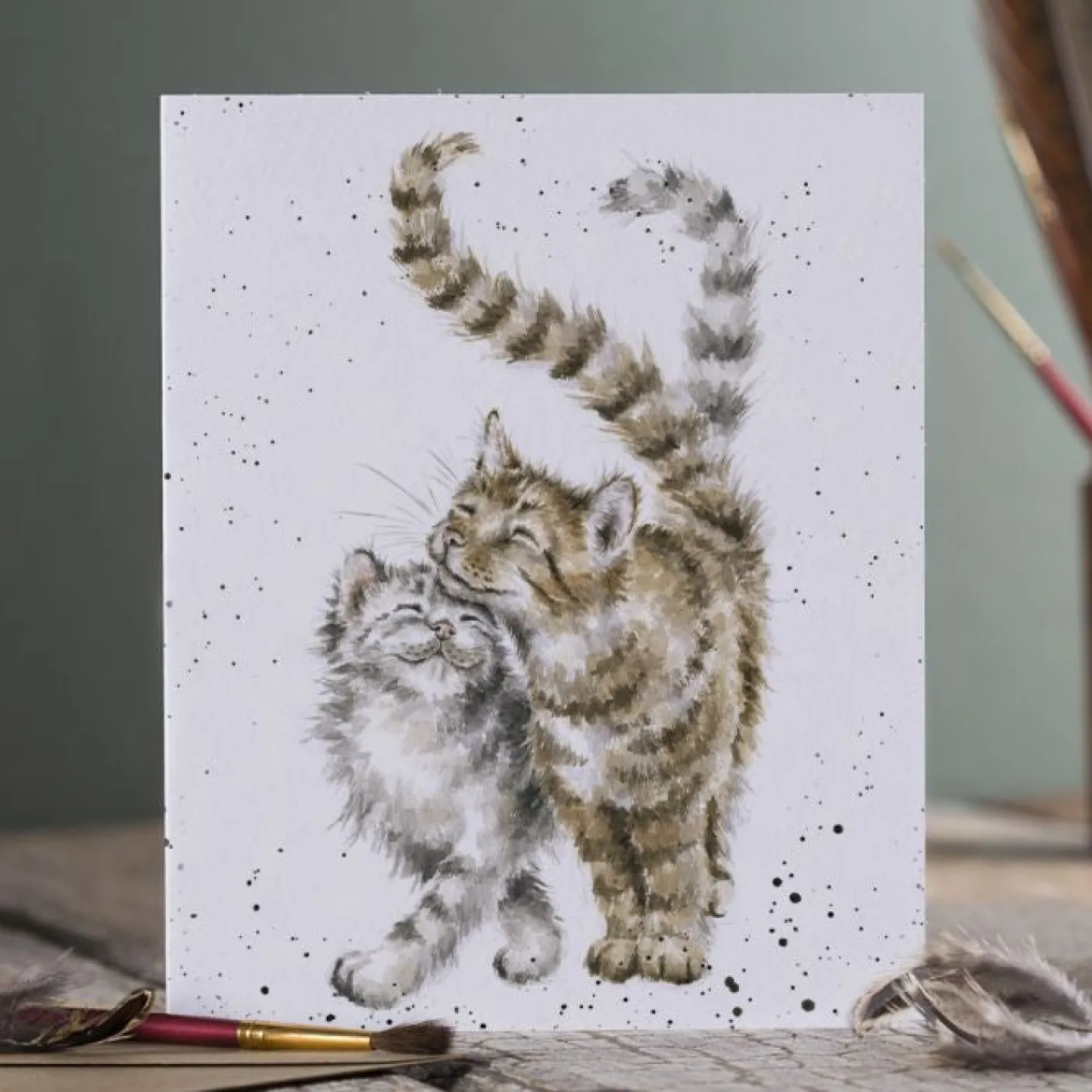'Feline Good' Cat Greetings Card