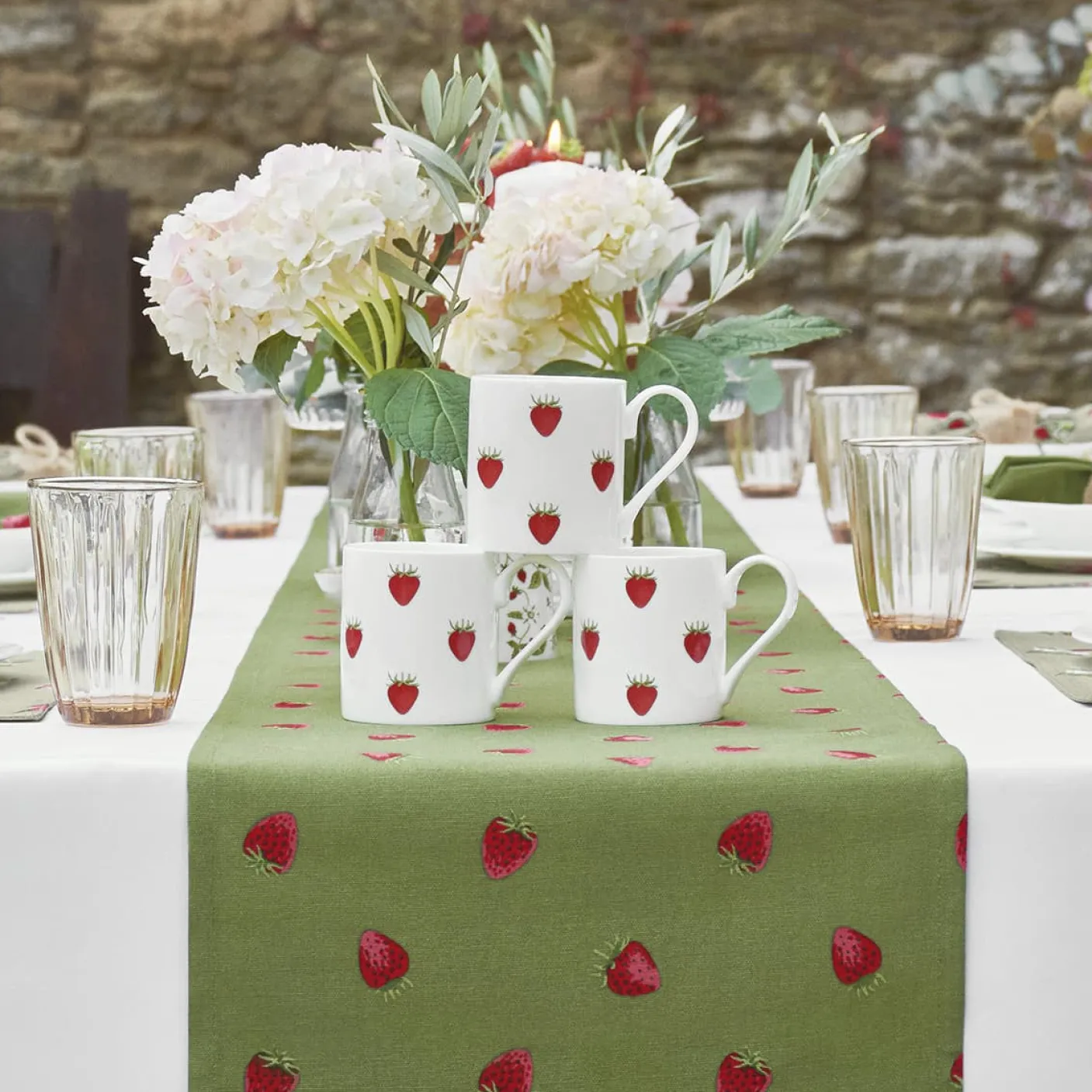 Strawberries Table Runner