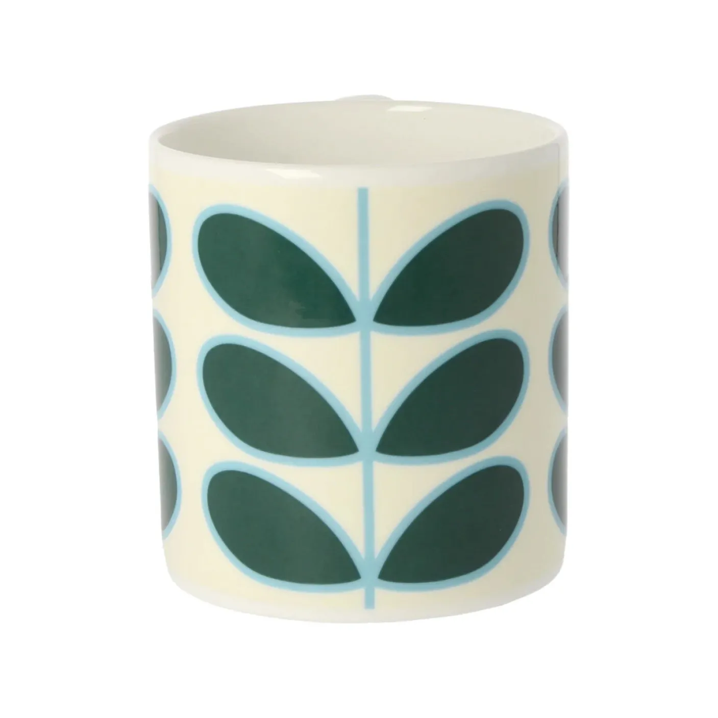 Orla Kiely Linear Stem Teal Bone China Mug