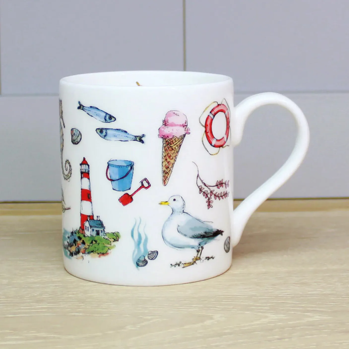 Seaside Bone China Mug