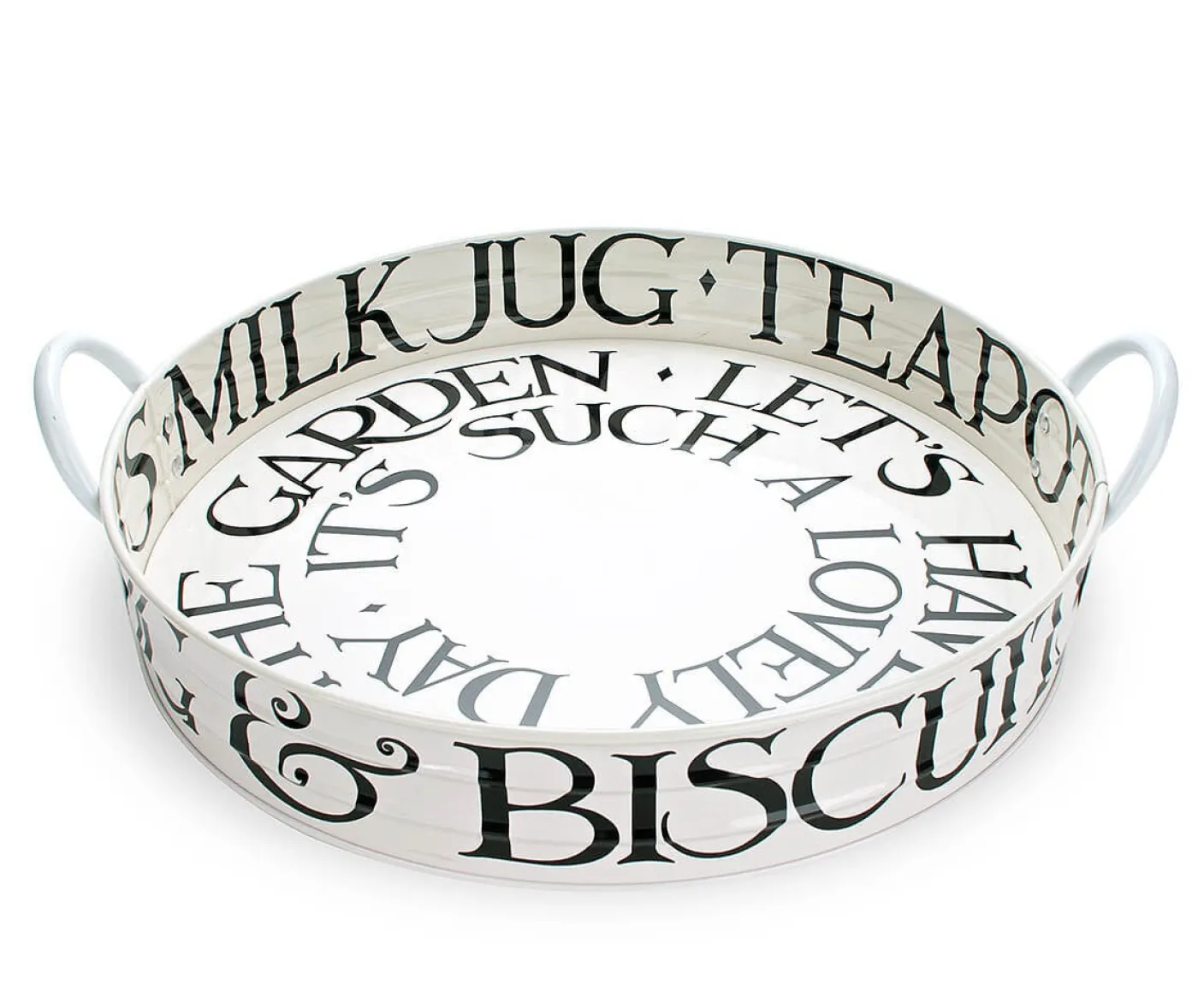 Black Toast Large Handled Tray