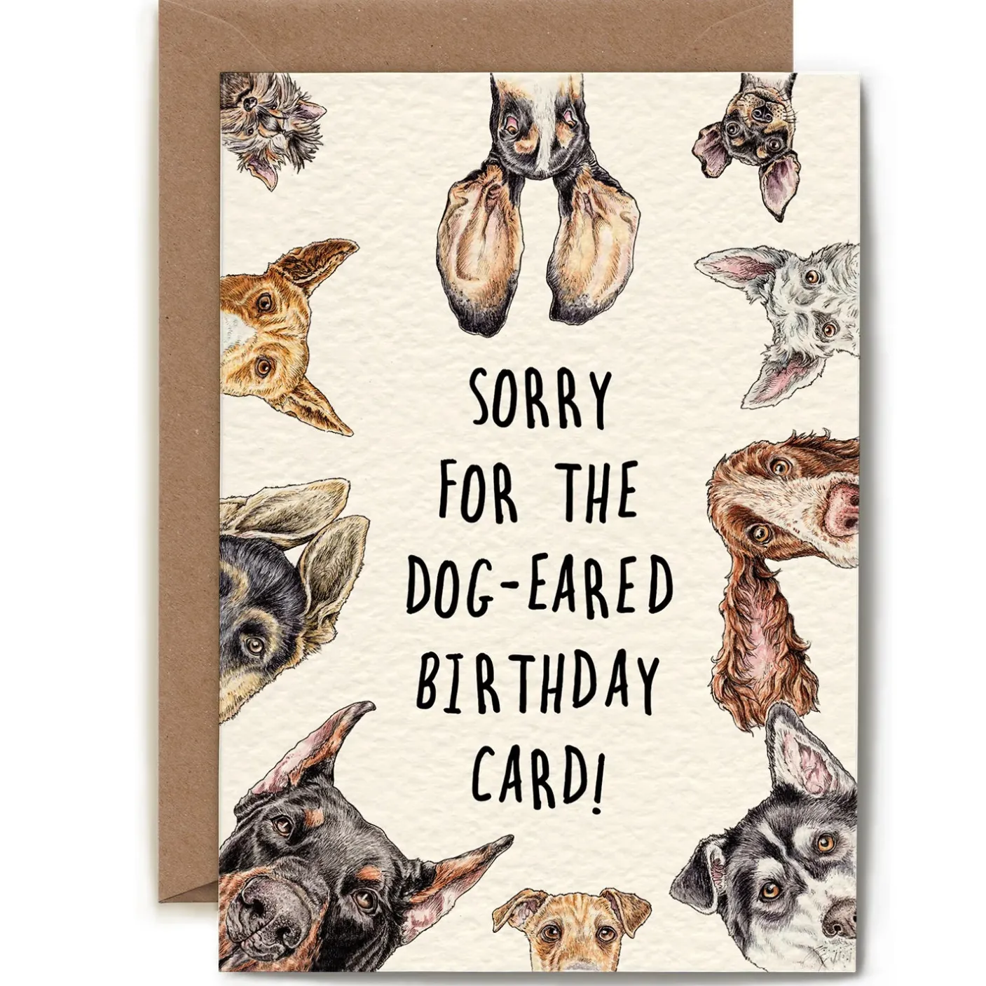 Dog-Eared Birthday Greetings Card
