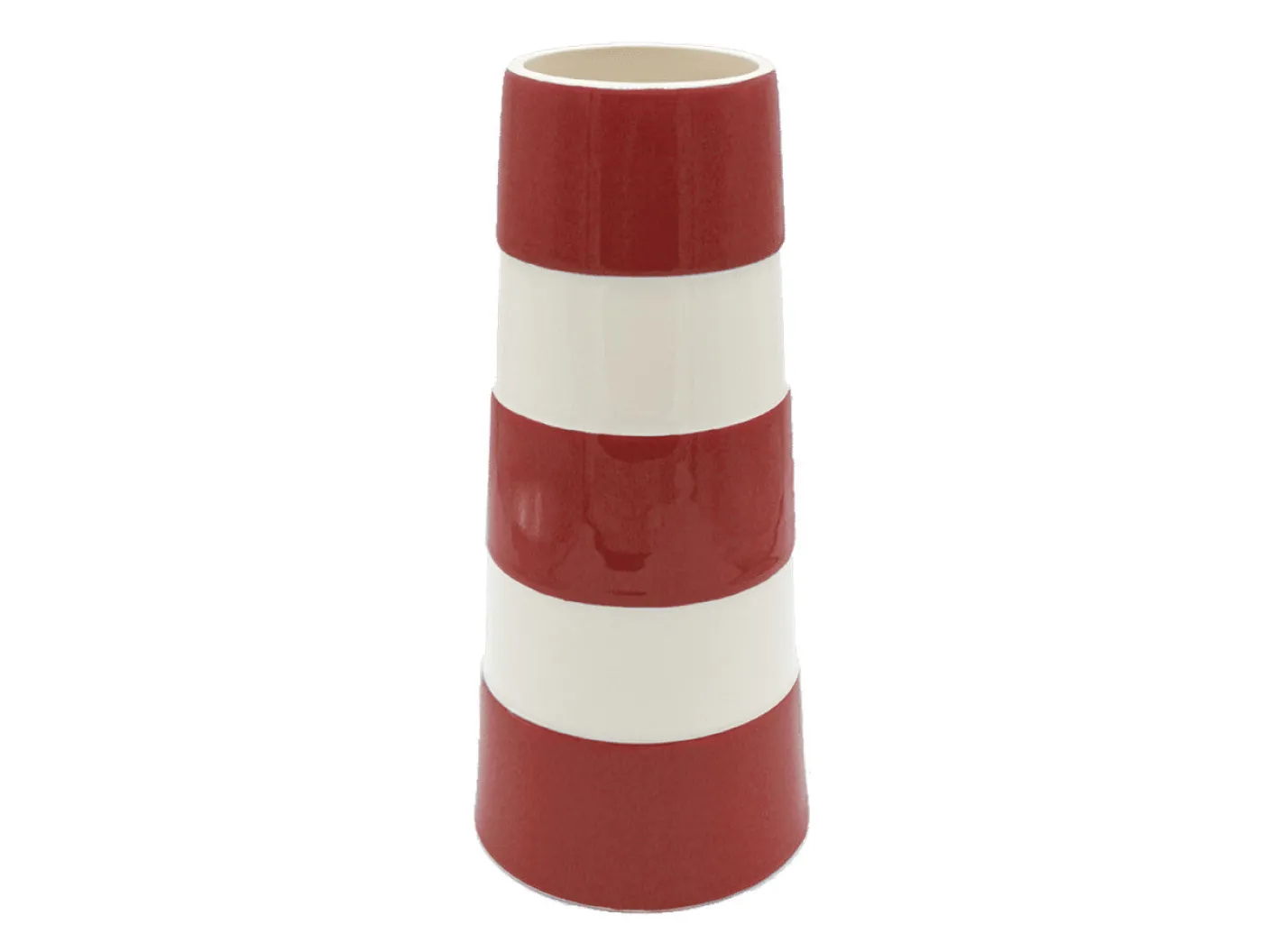 Cornishware Tall Lighthouse Red Vase