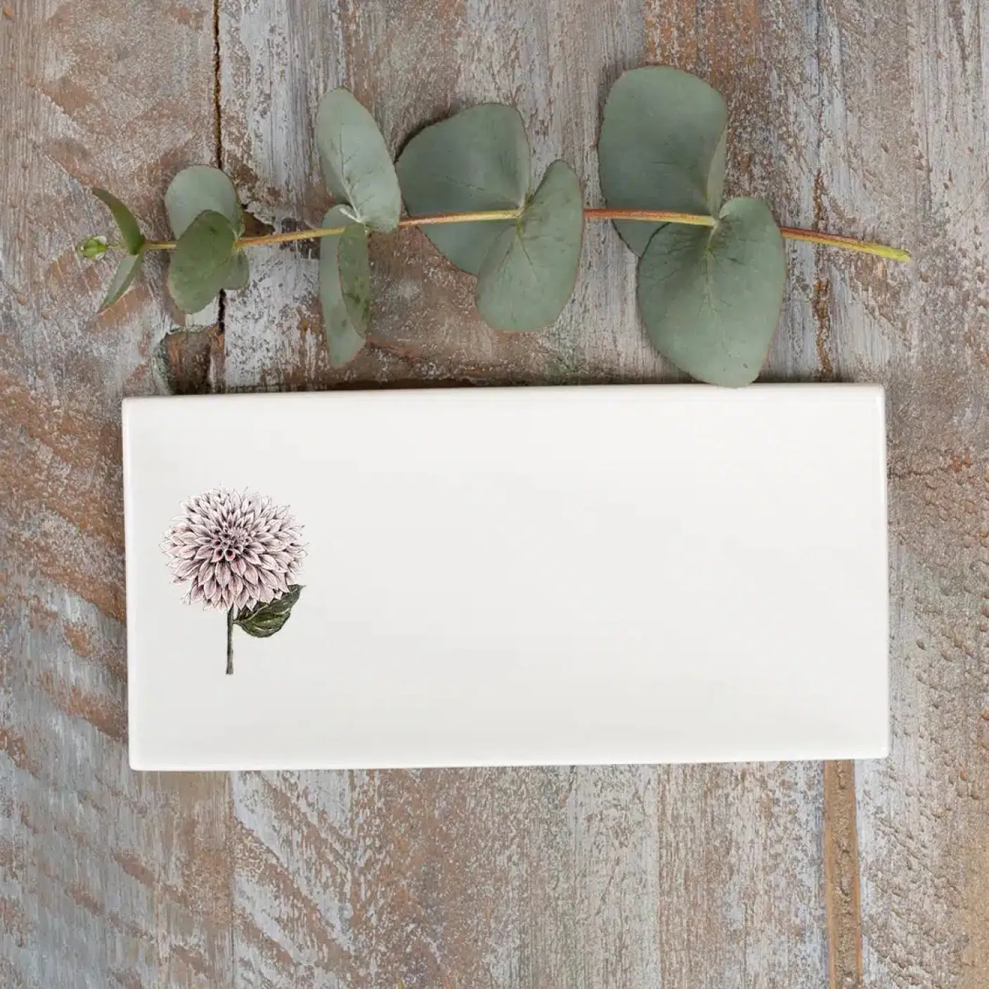 Dahlia China Rectangular Soap Dish