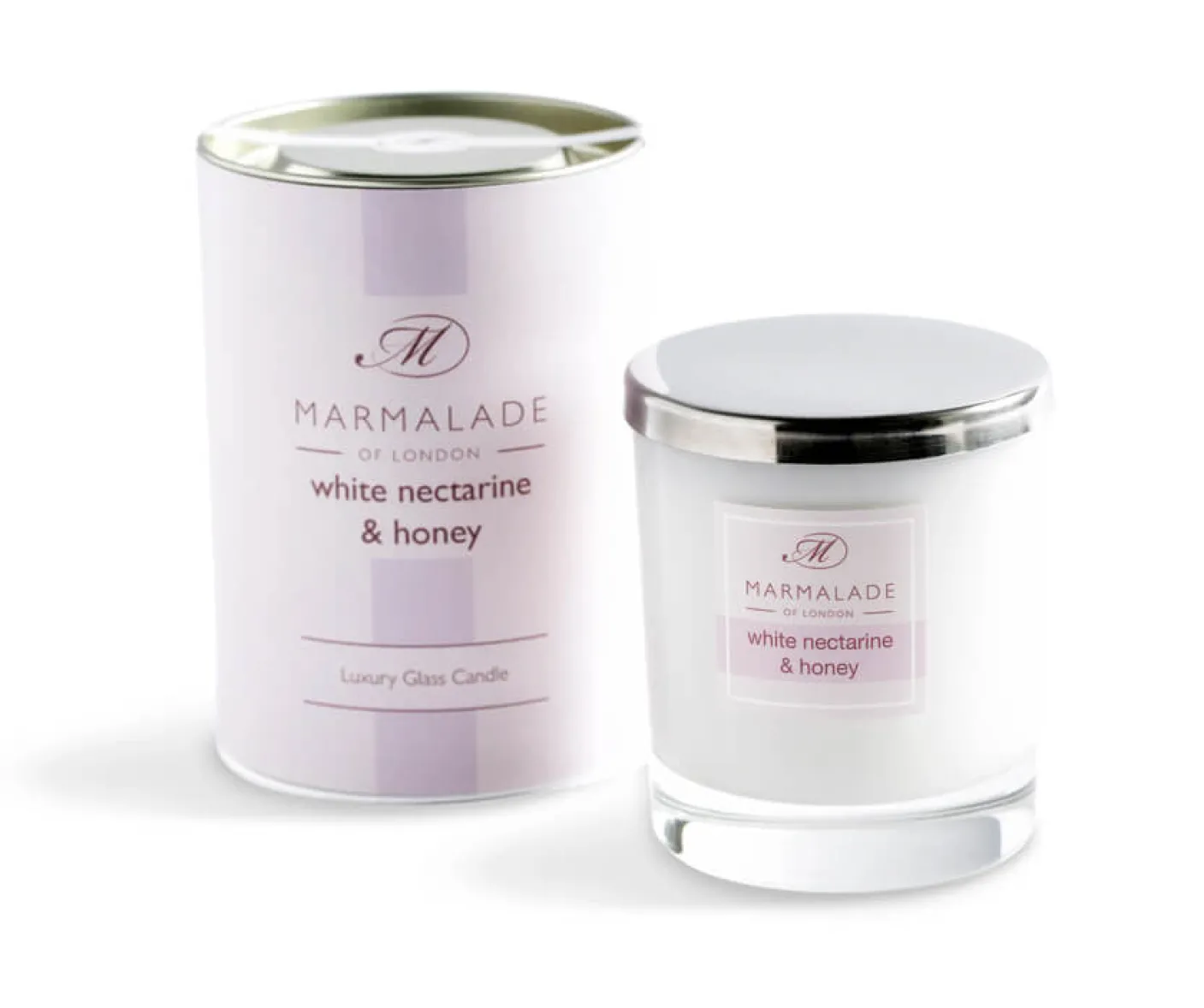 White Nectarine & Honey Glass Candle
