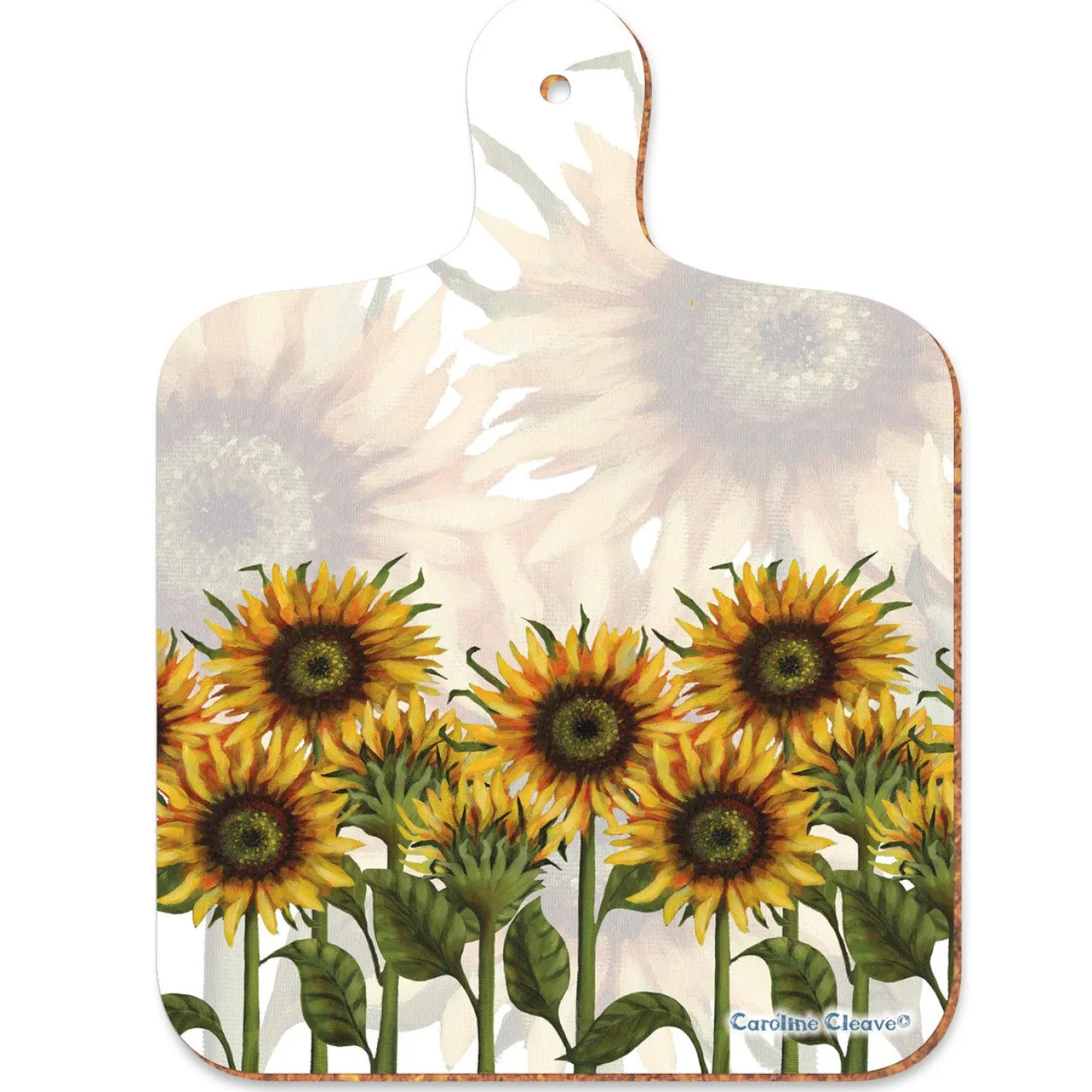 Caroline Cleave Sunflowers Mini Chopping Board