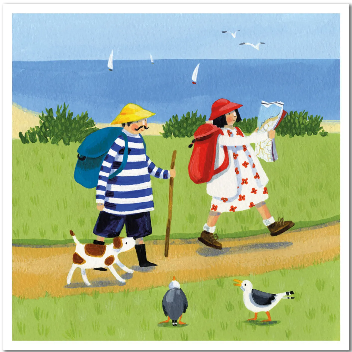 Afternoon Hike  Greetings Card