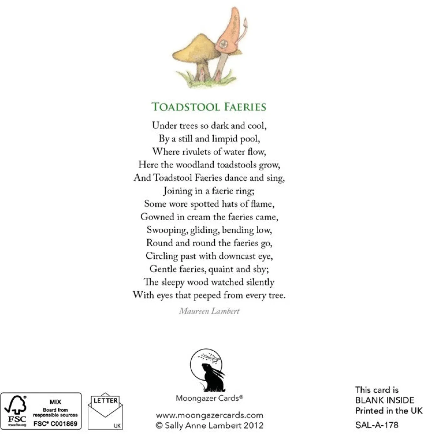 The Toadstool Faeries Card