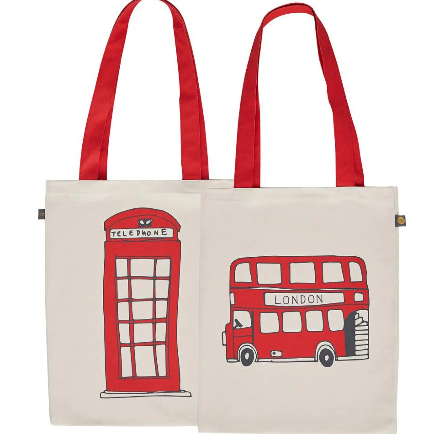 Telephone Box and London Bus Canvas Tote Bag