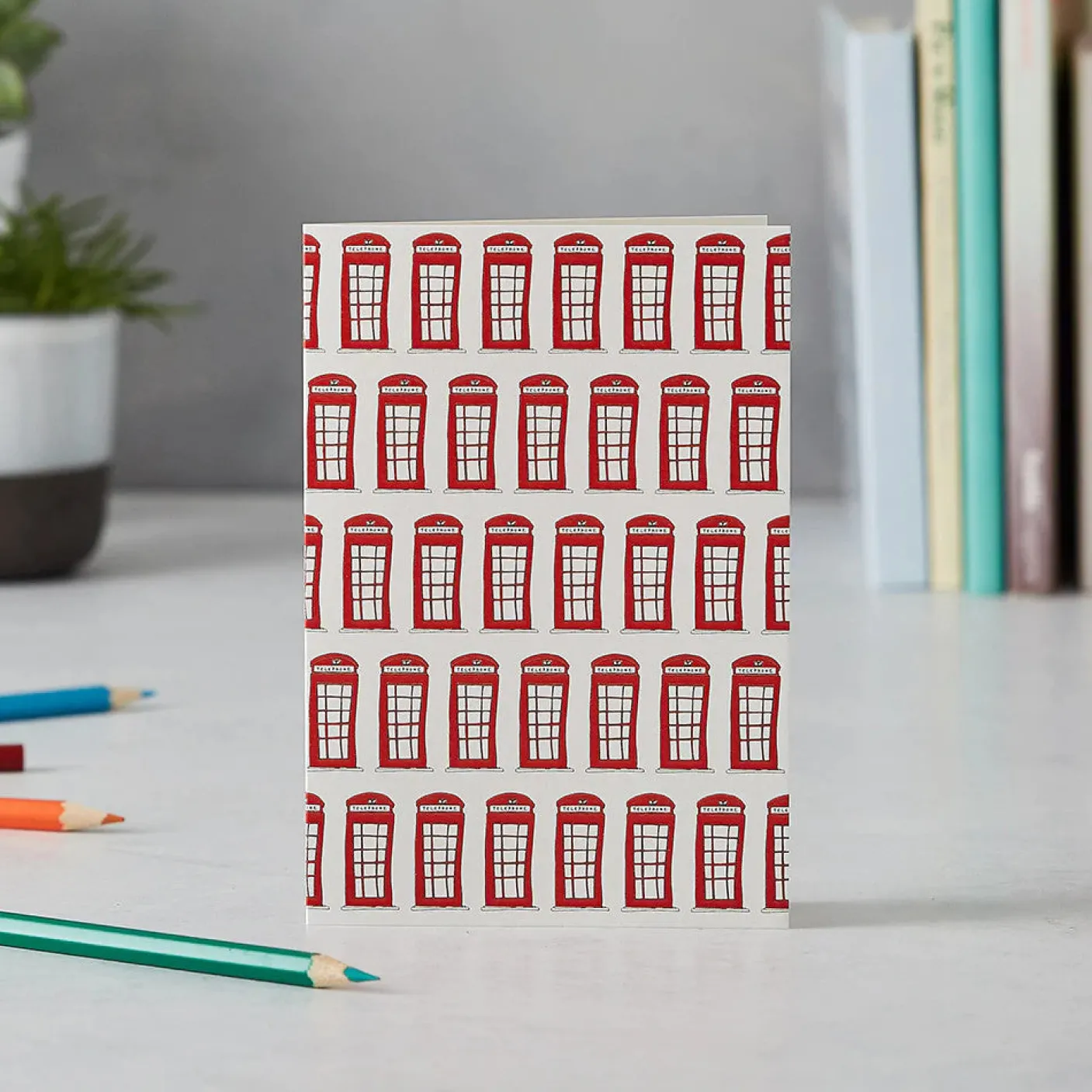 Telephone Boxes Greeting Card