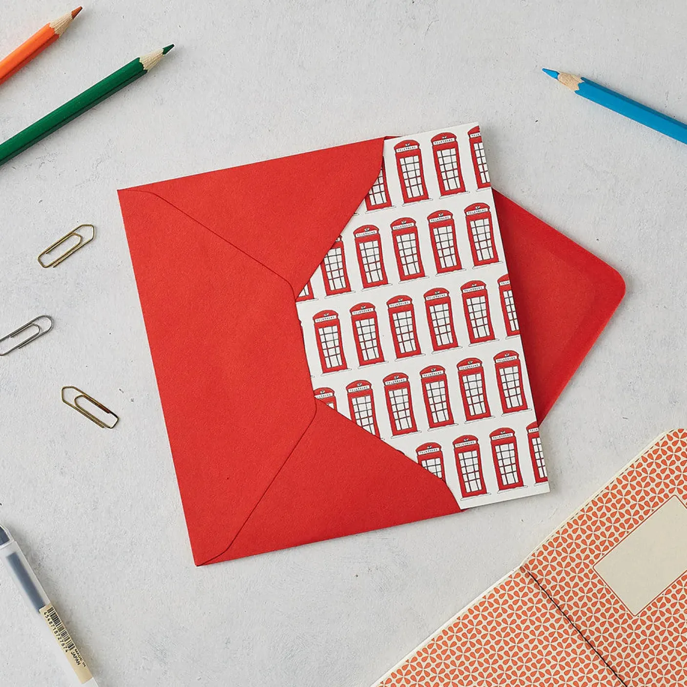 Telephone Boxes Greeting Card