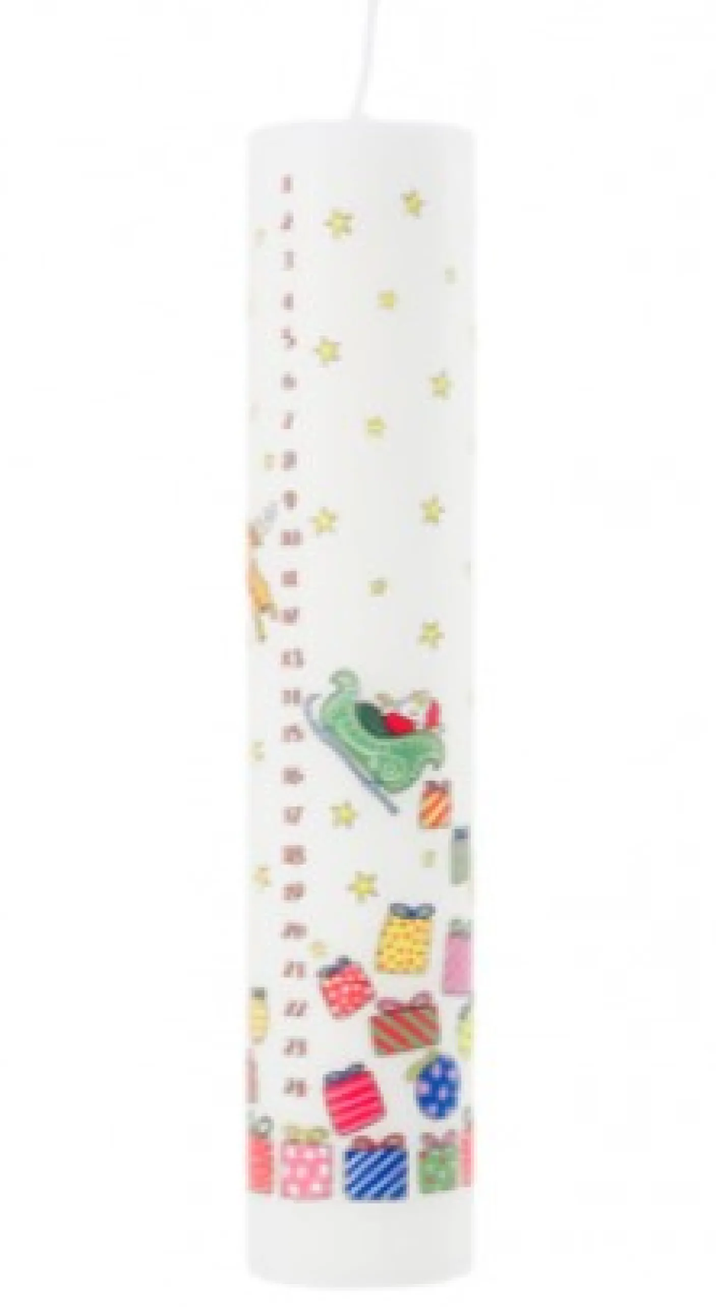 Santa's Sleigh Pillar Advent Candle