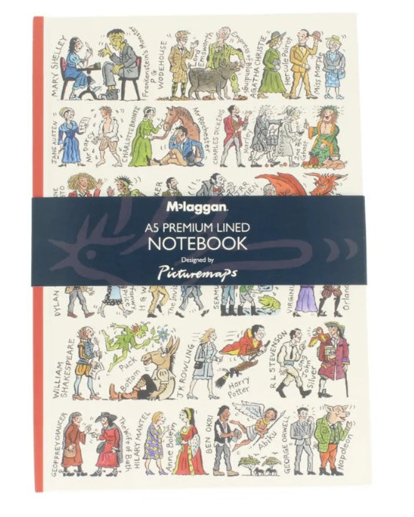 Writers & Characters of England A5 Notebook