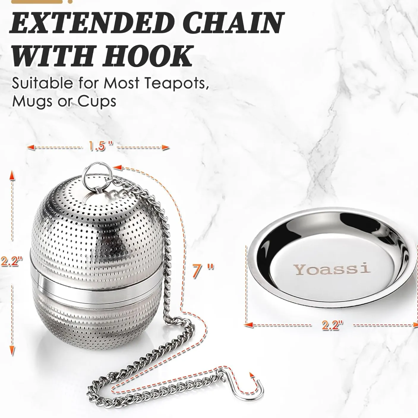 Yaossi Loose Leaf Stainless Steel Tea Infuser Ball