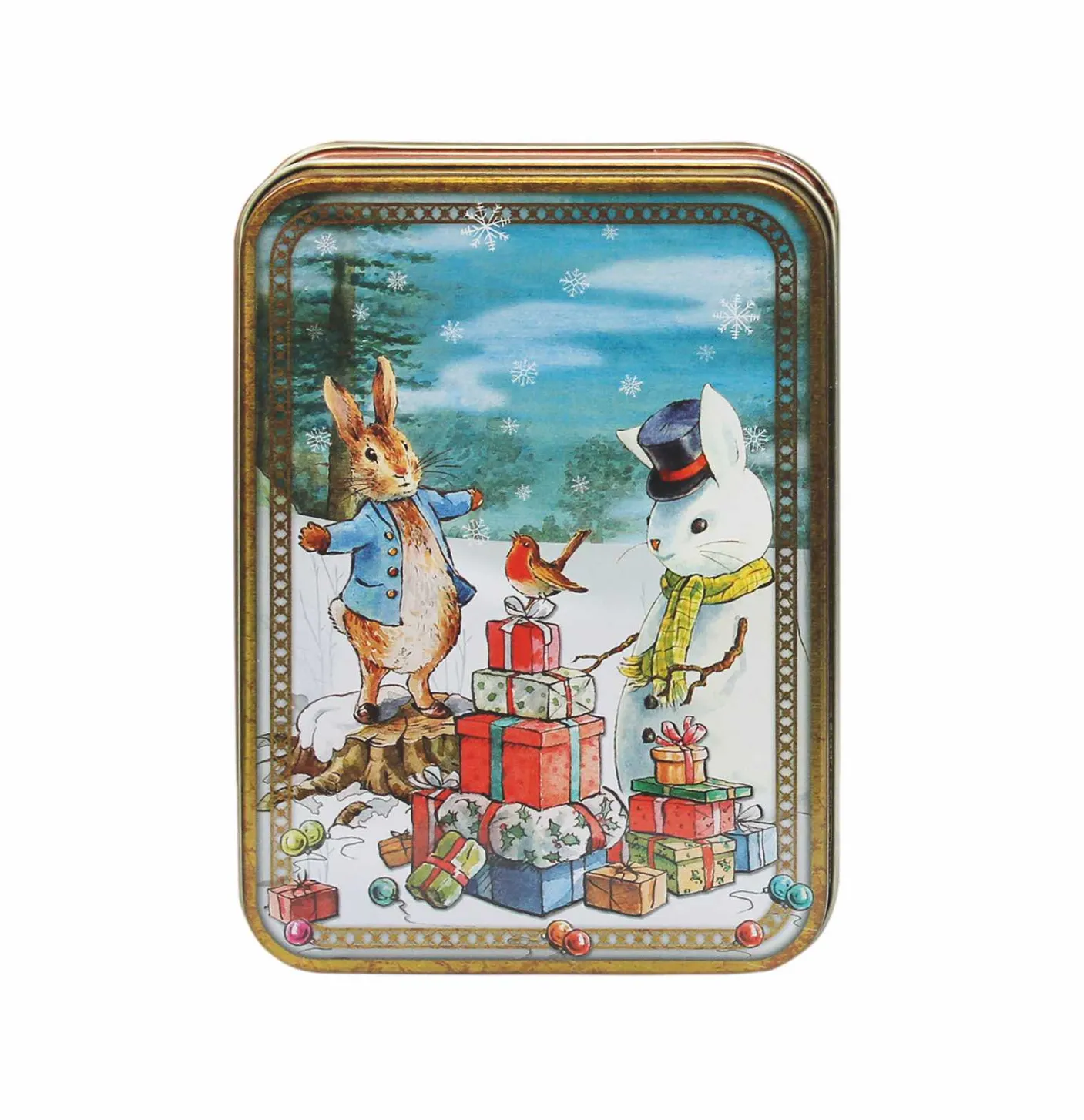 Peter Rabbit Christmas Small Rectangular Tin