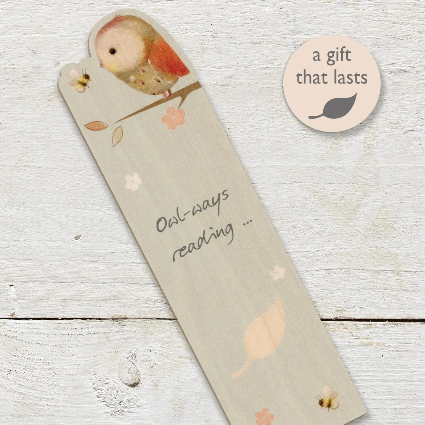 Owl-Ways Reading Wooden Book Mark
