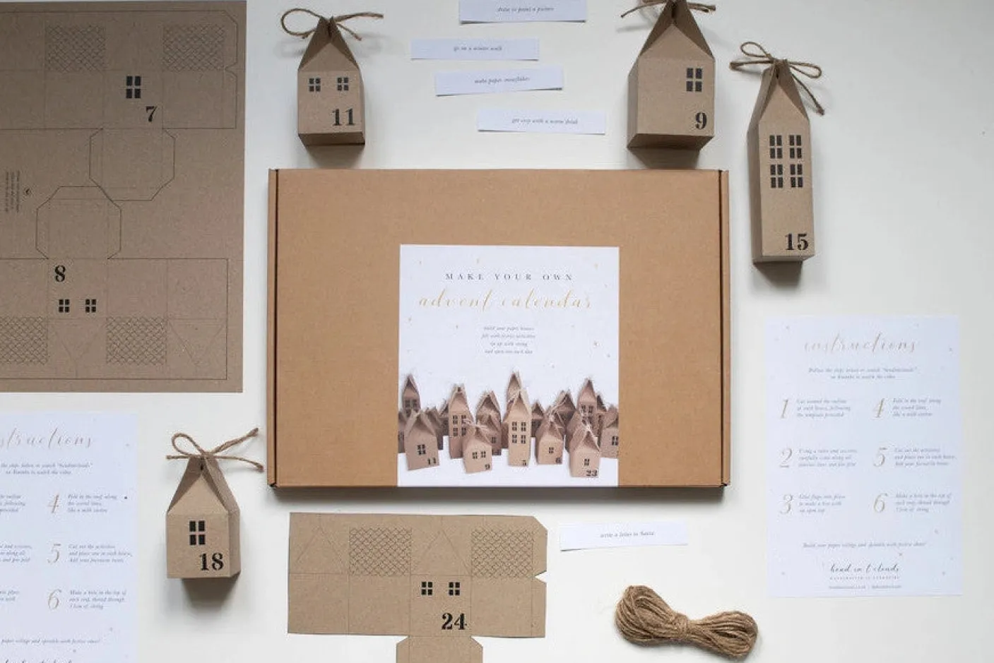 DIY Advent Calendar Houses Kit