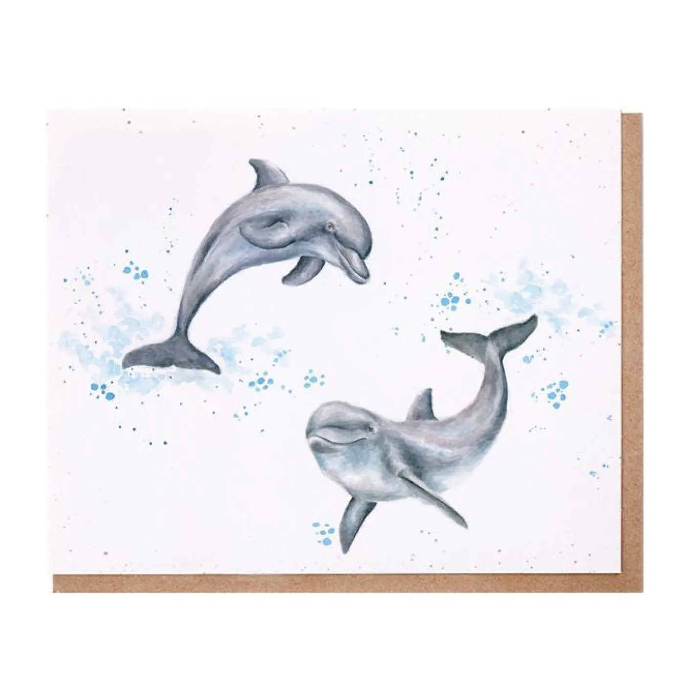 'Flippin Around' Dolphin Greetings Card