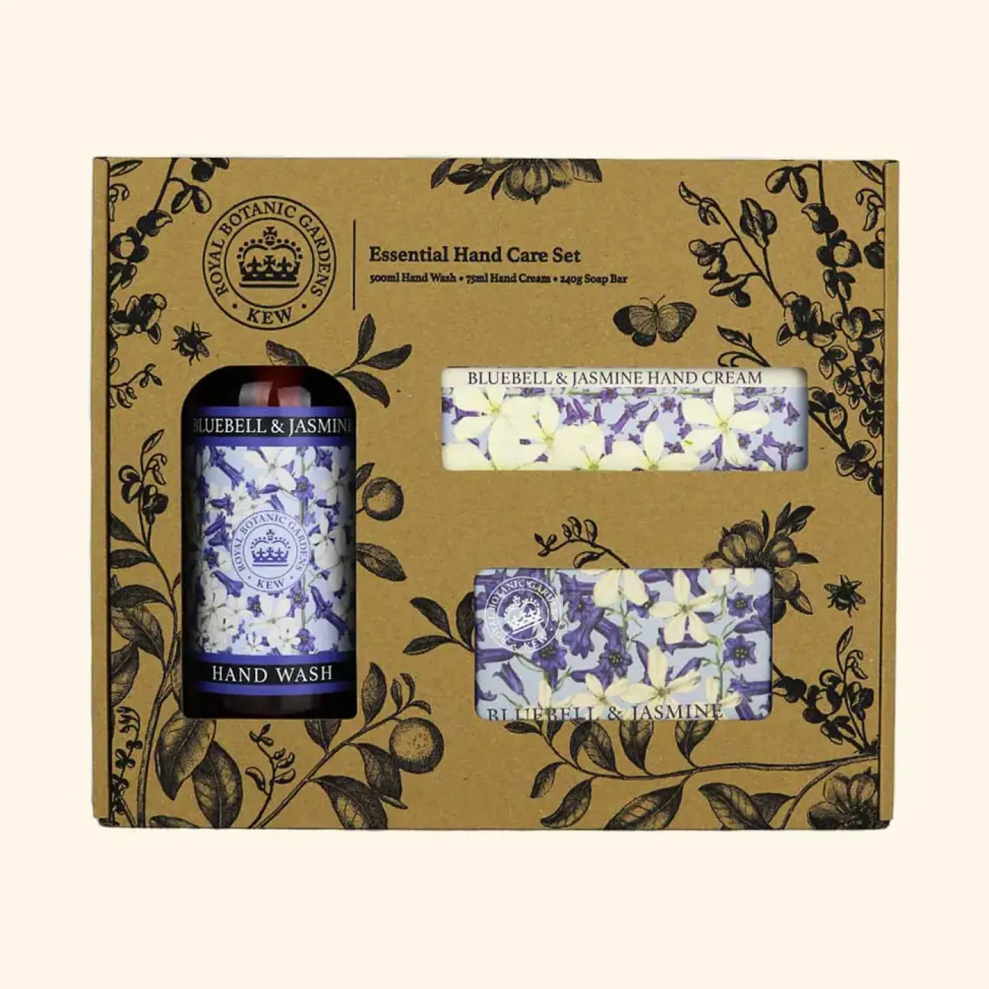 Kew Gardens Bluebell &  Jasmine Essential Hand Care Gift Box