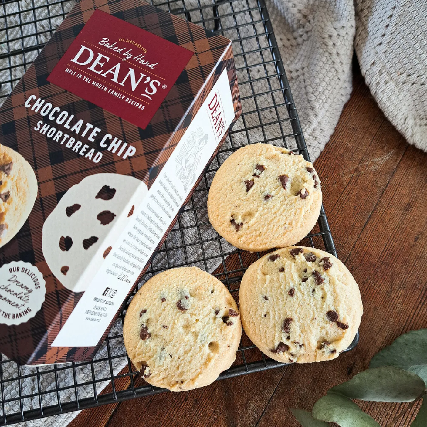 Dean's Choc Chip Shortbread Rounds 130g