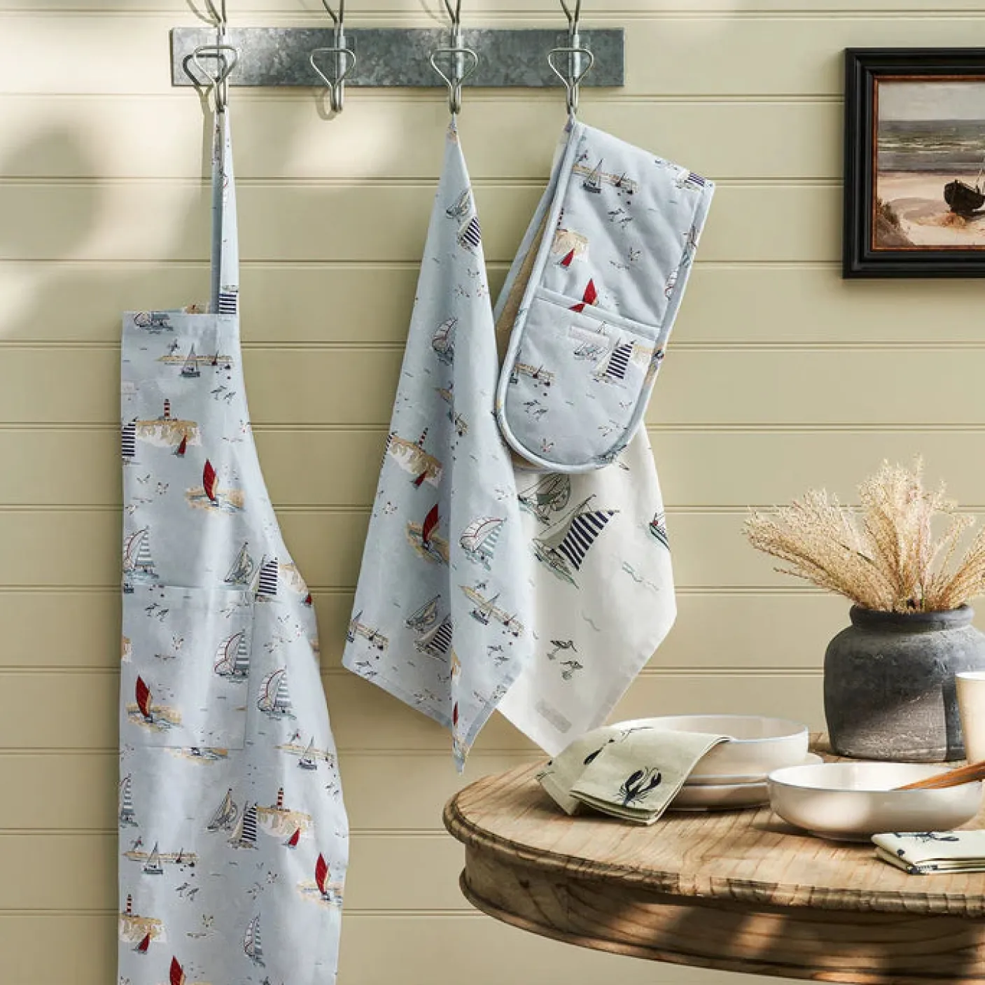 Coastal Boats Adult Apron