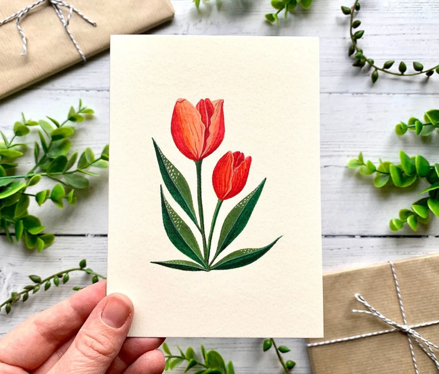 Tulips Greeting Card