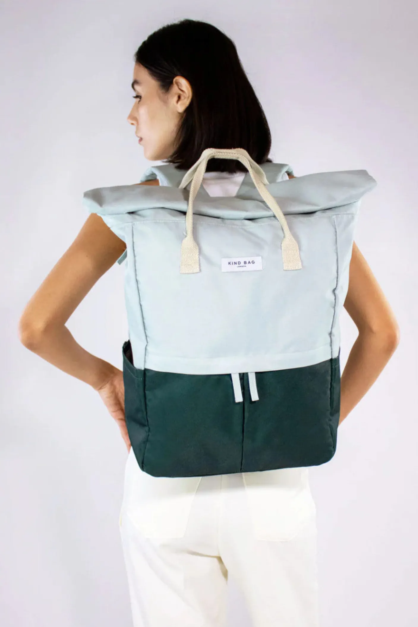 Sage & Forest Green Hackney Large Backpack