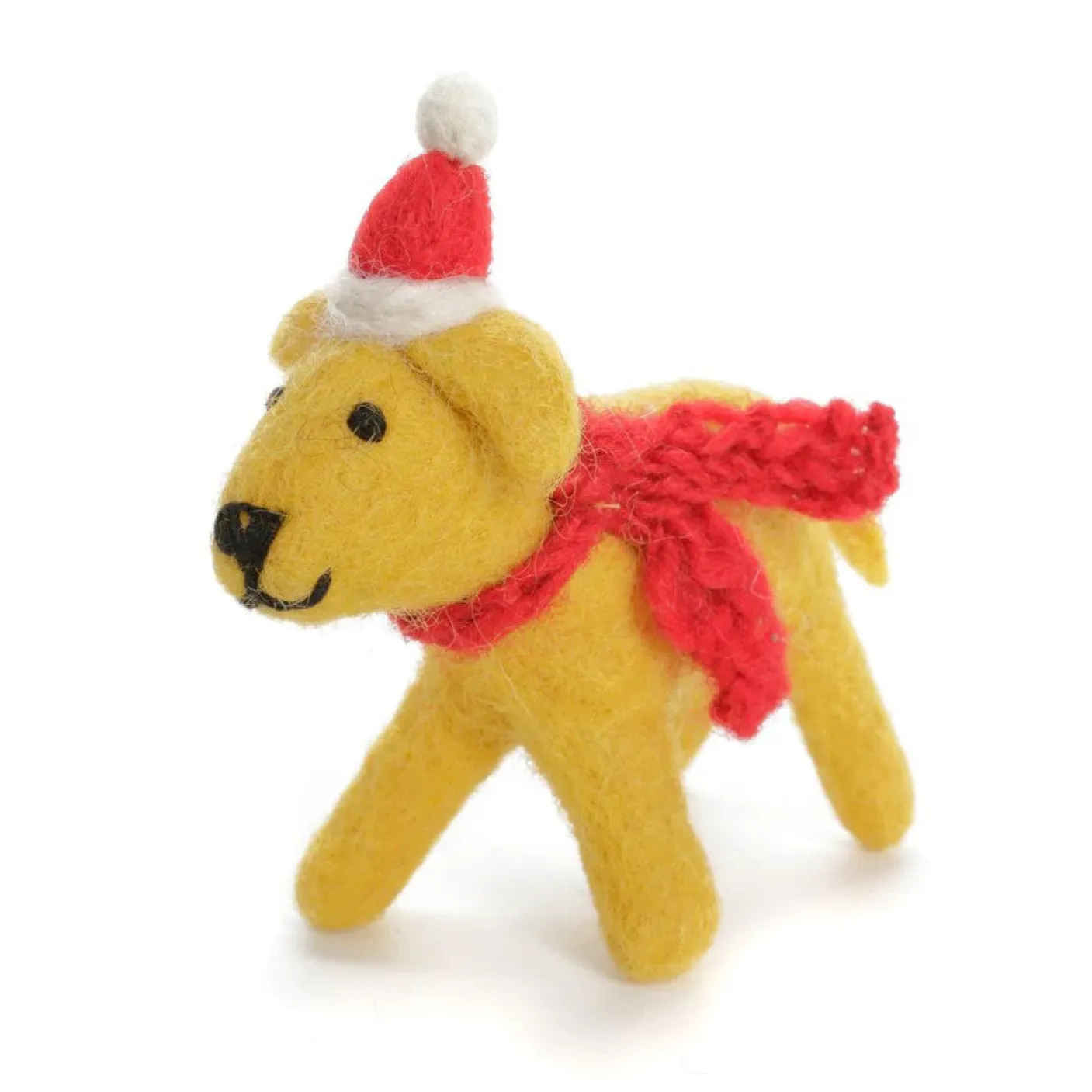 Golden Labrador Hat & Scarf Felt Decoration