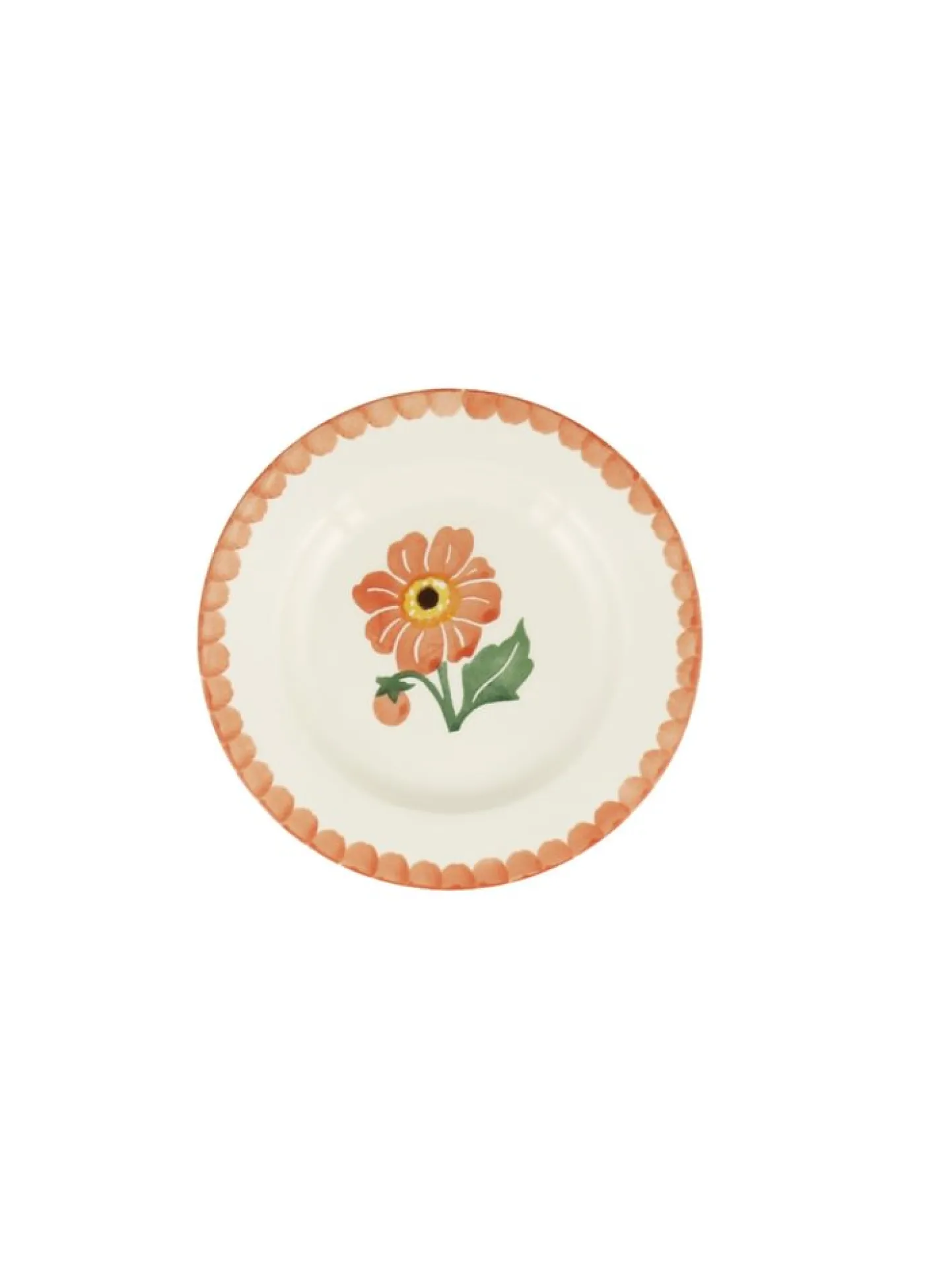 Dahlia Hand-Stamped  6 1/2 inch Plate
