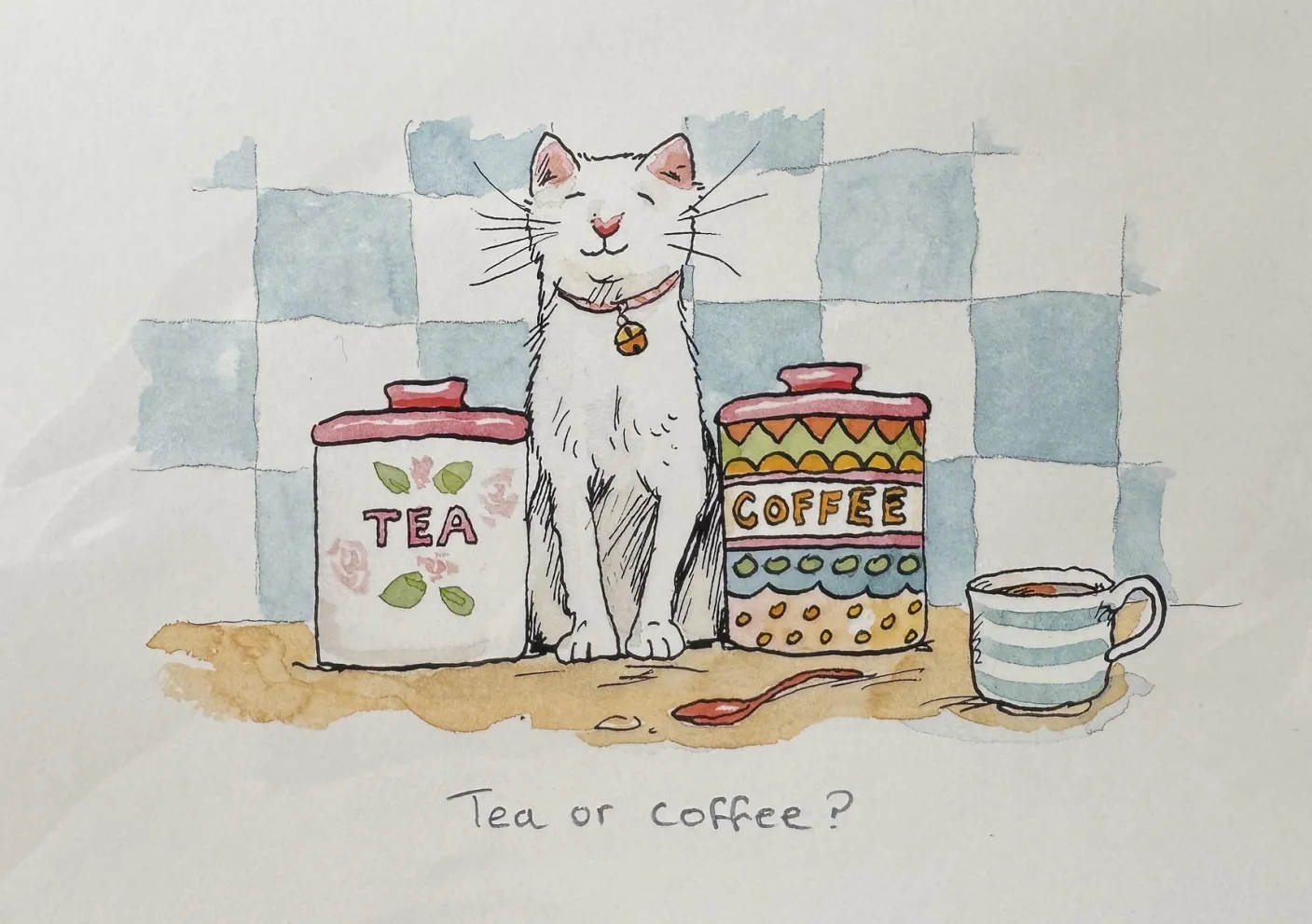 Tea or Coffee? Greetings Card
