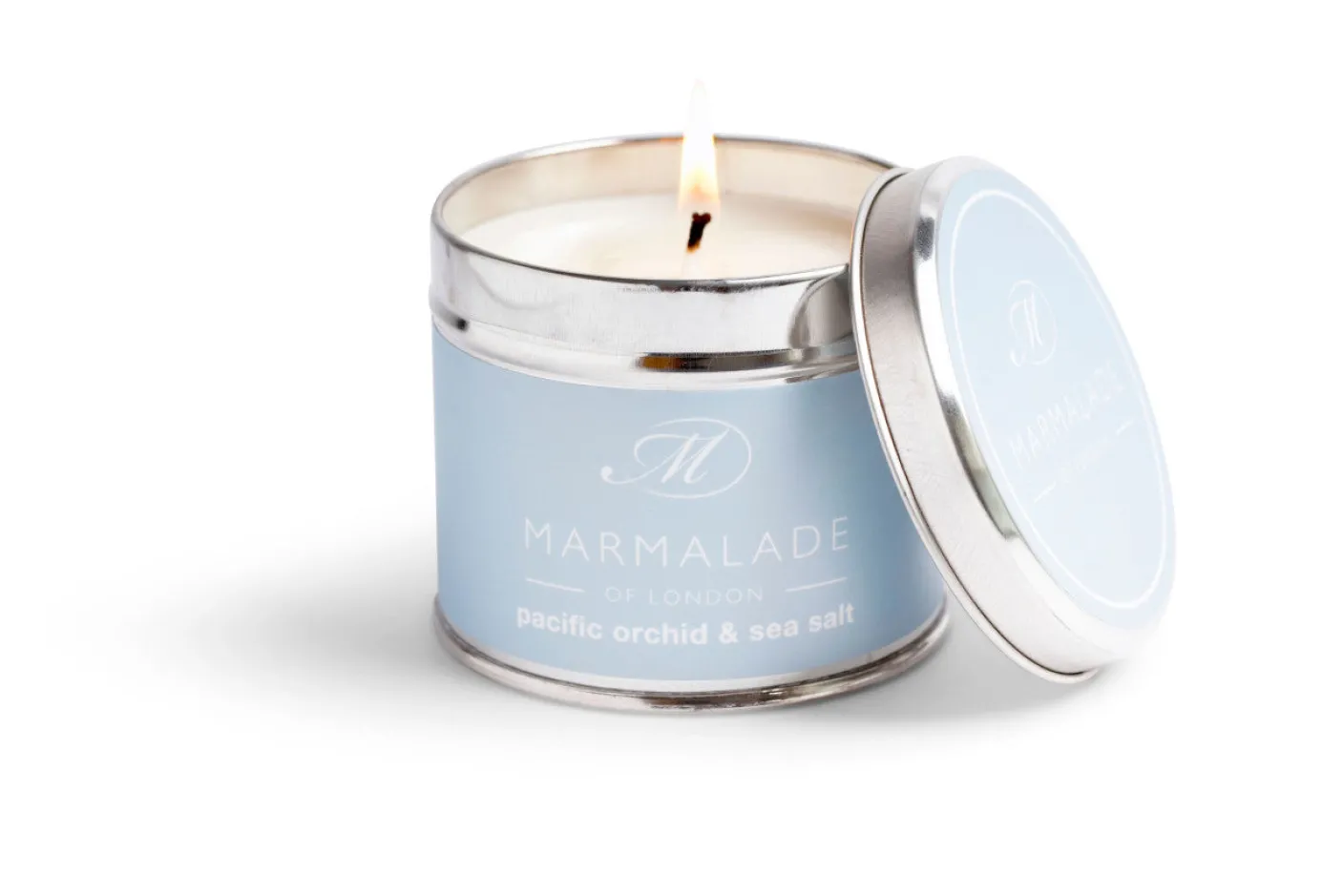 Pacific Orchid & Sea Salt Medium Tin Candle