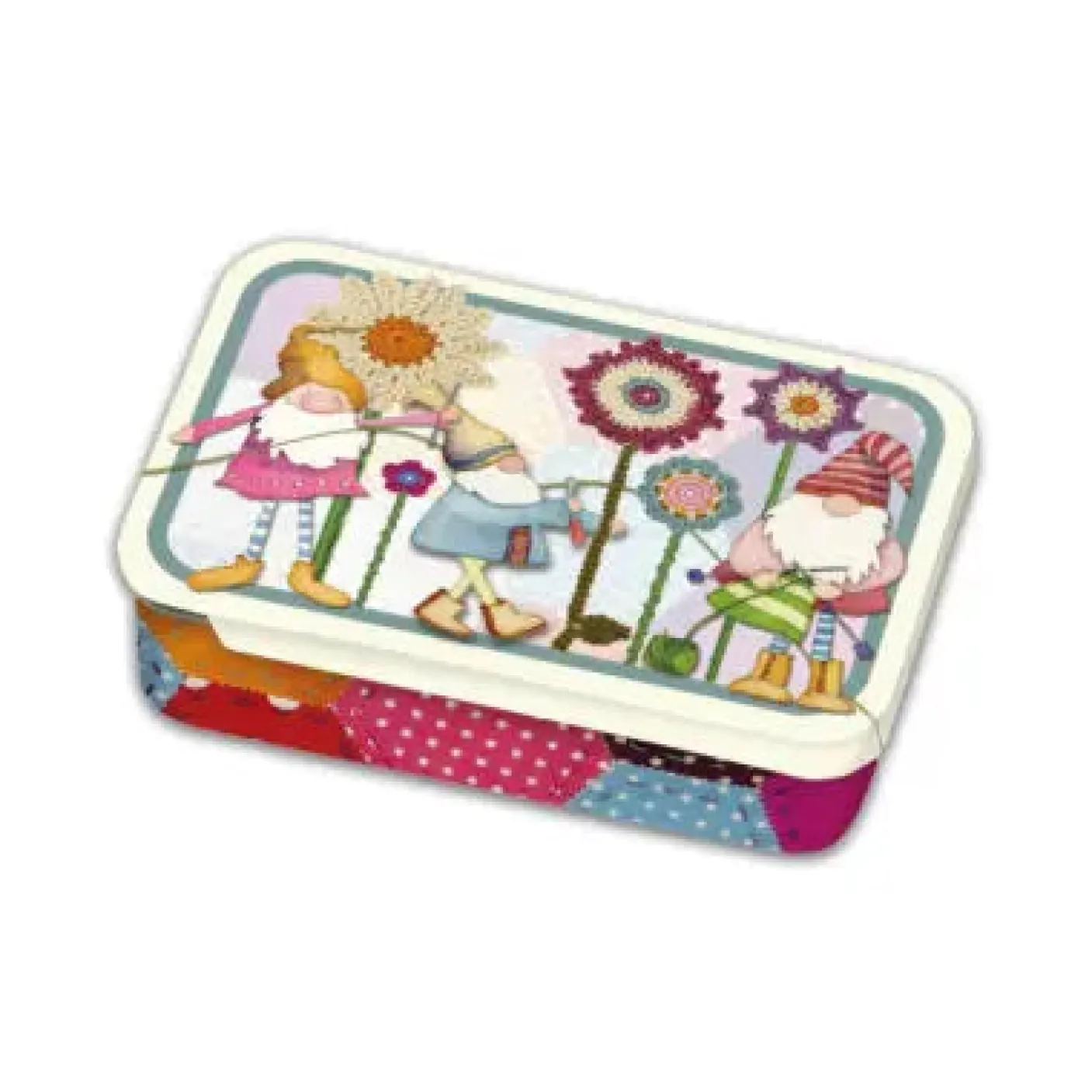 Crafting Gnomes Set of 6 Crochet Markers in a Pocket Tin