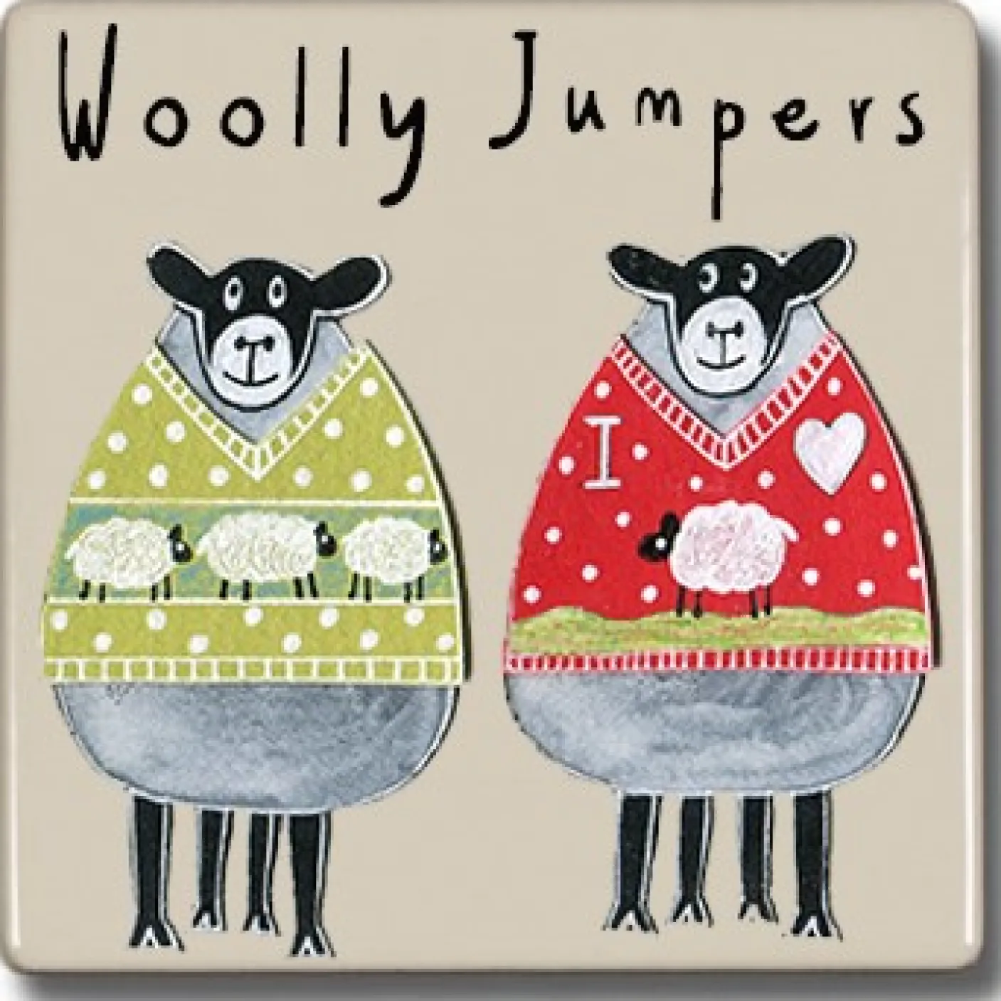 Woolly Jumpers Coaster by Moorland Pottery