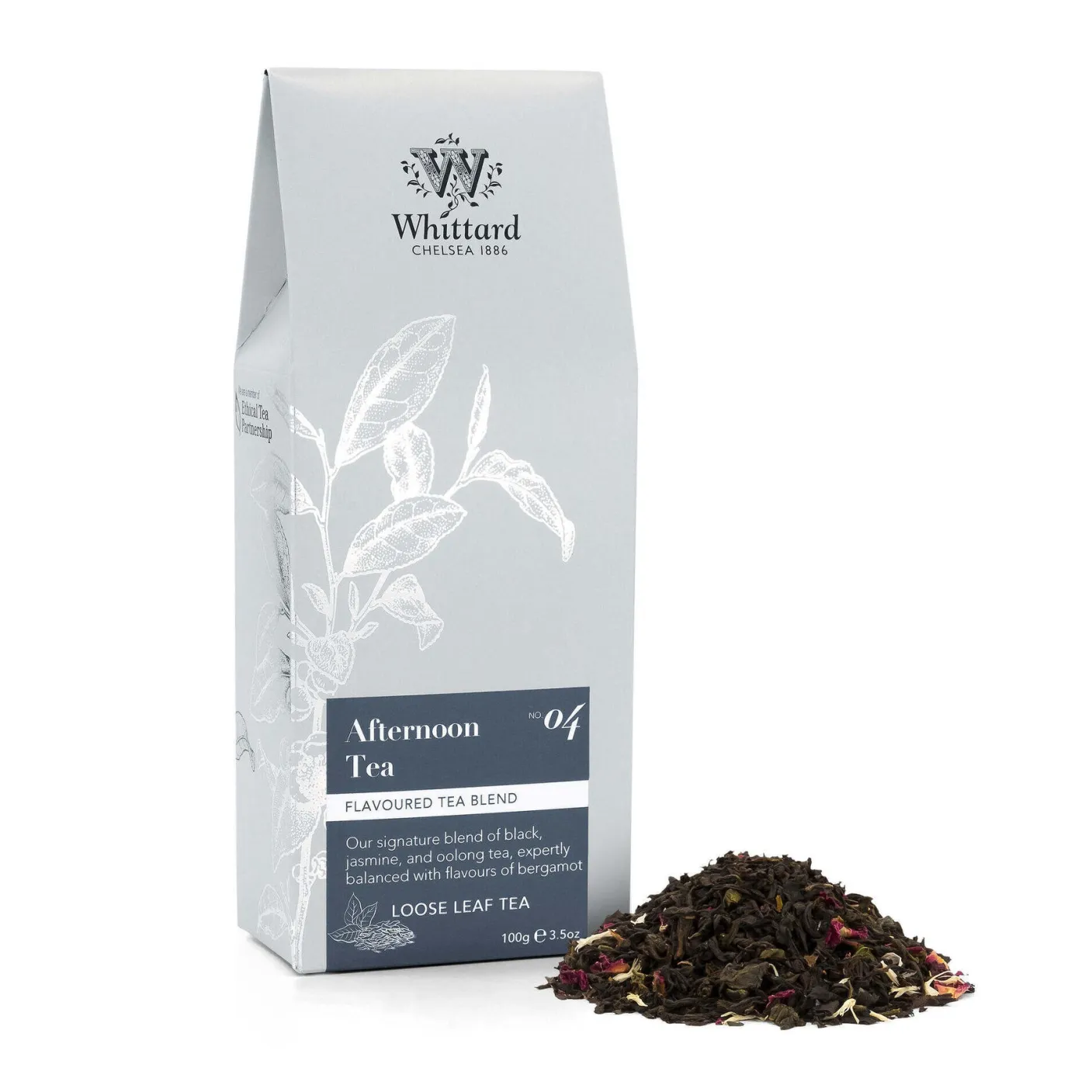 Whittard Afternoon Tea Loose Tea Silver Pouch