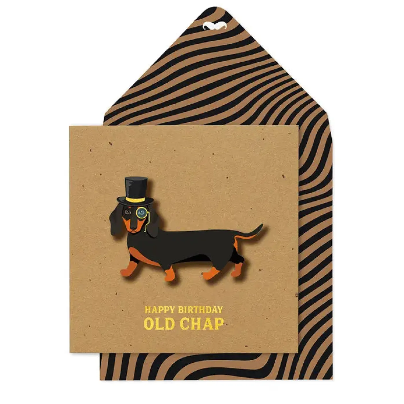 Top Hat Sausage Dog Card