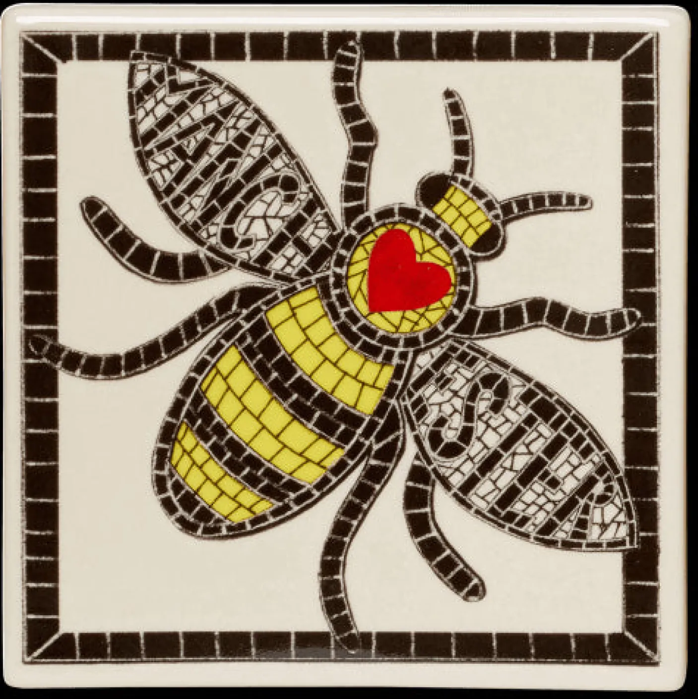 Manchester Bee Coaster by Moorland Pottery
