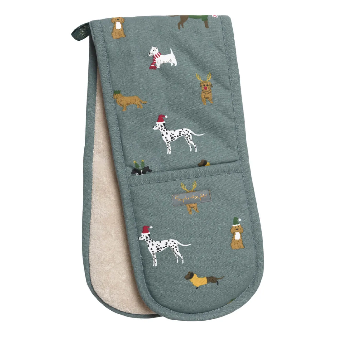 Christmas Dogs Double Oven Glove