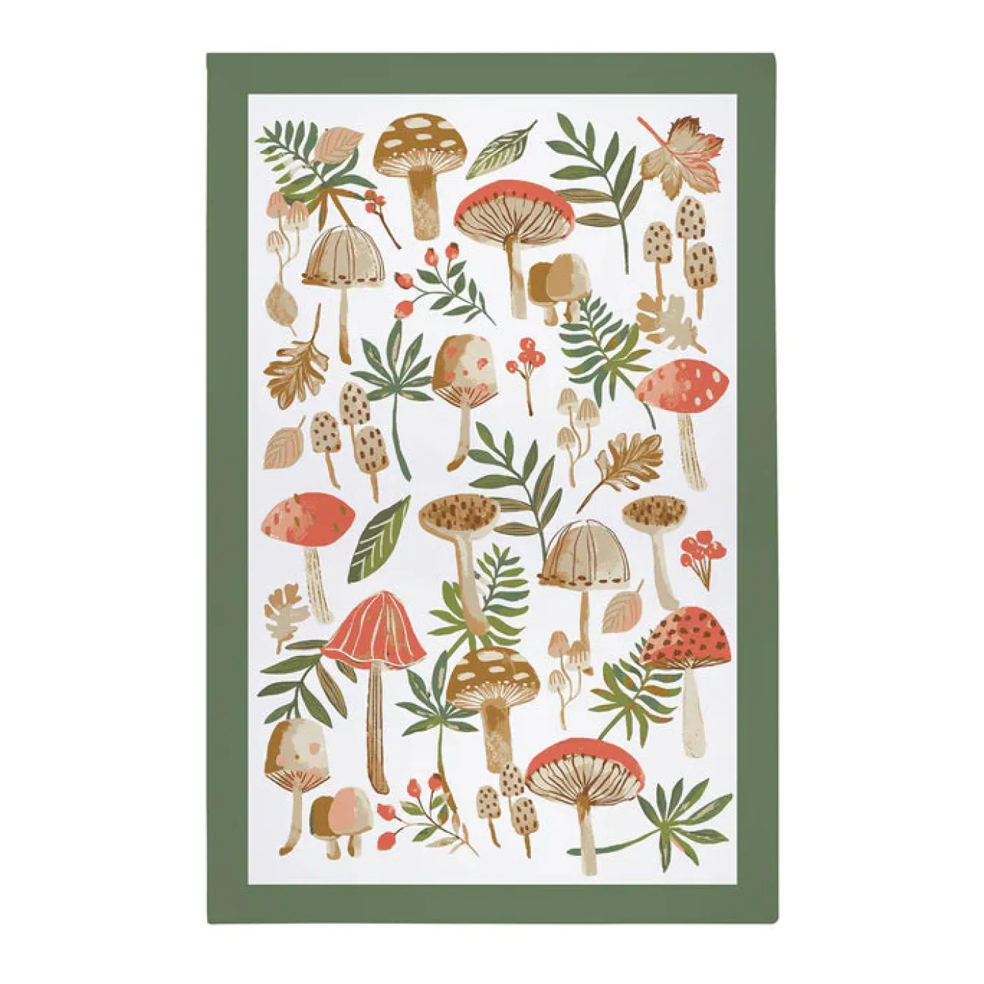Mushrooms Cotton Tea Towel