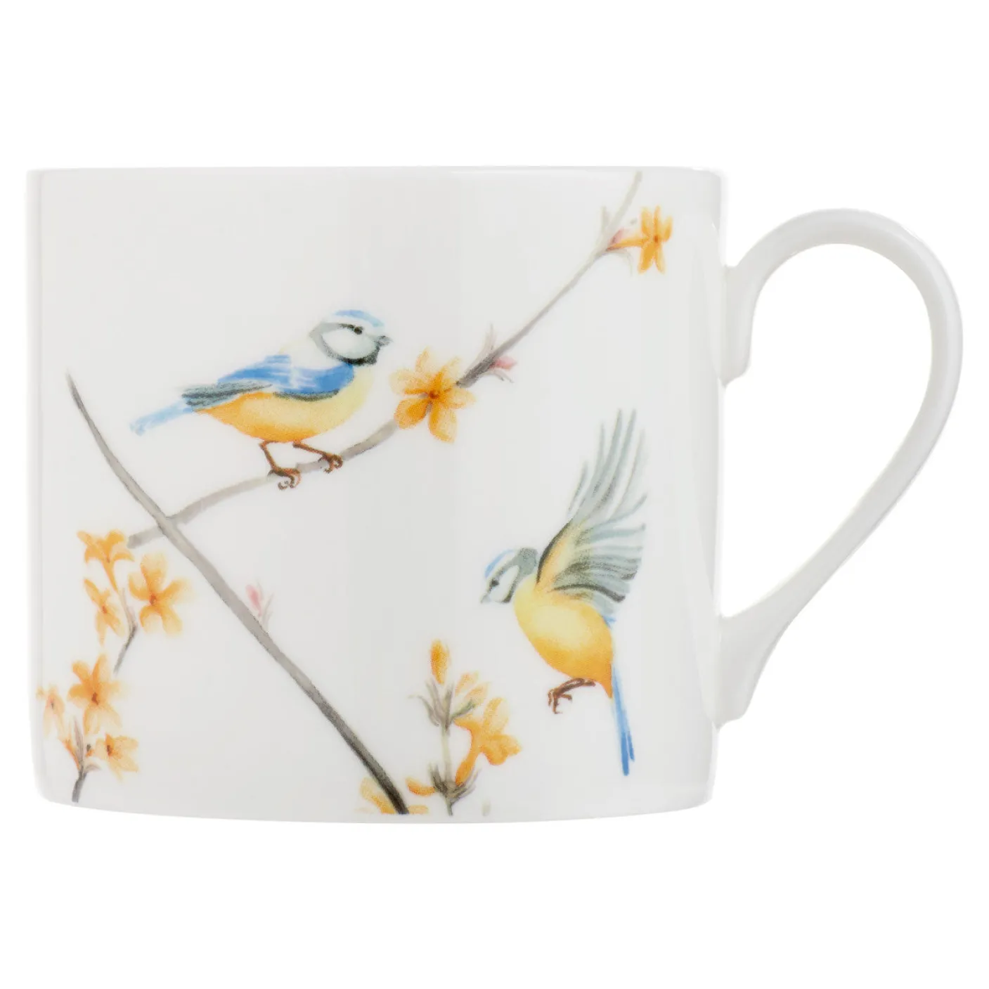 Winter Jasmine & Blue Tit Small Mug