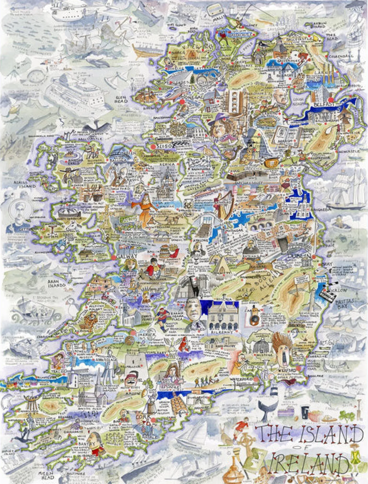 Map of Ireland 1000 Piece Jigsaw Puzzle