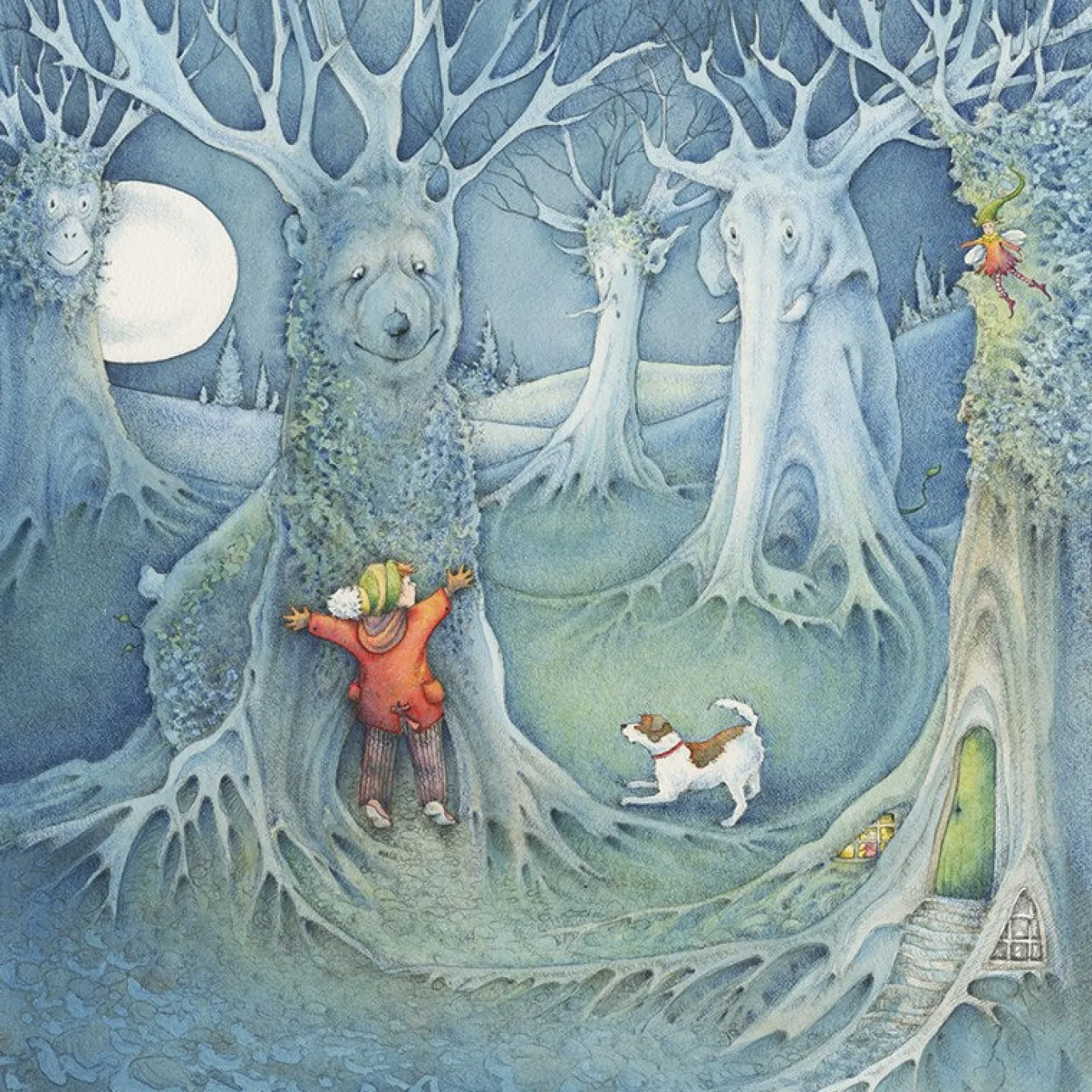 Faces in the Trees Greeting Card