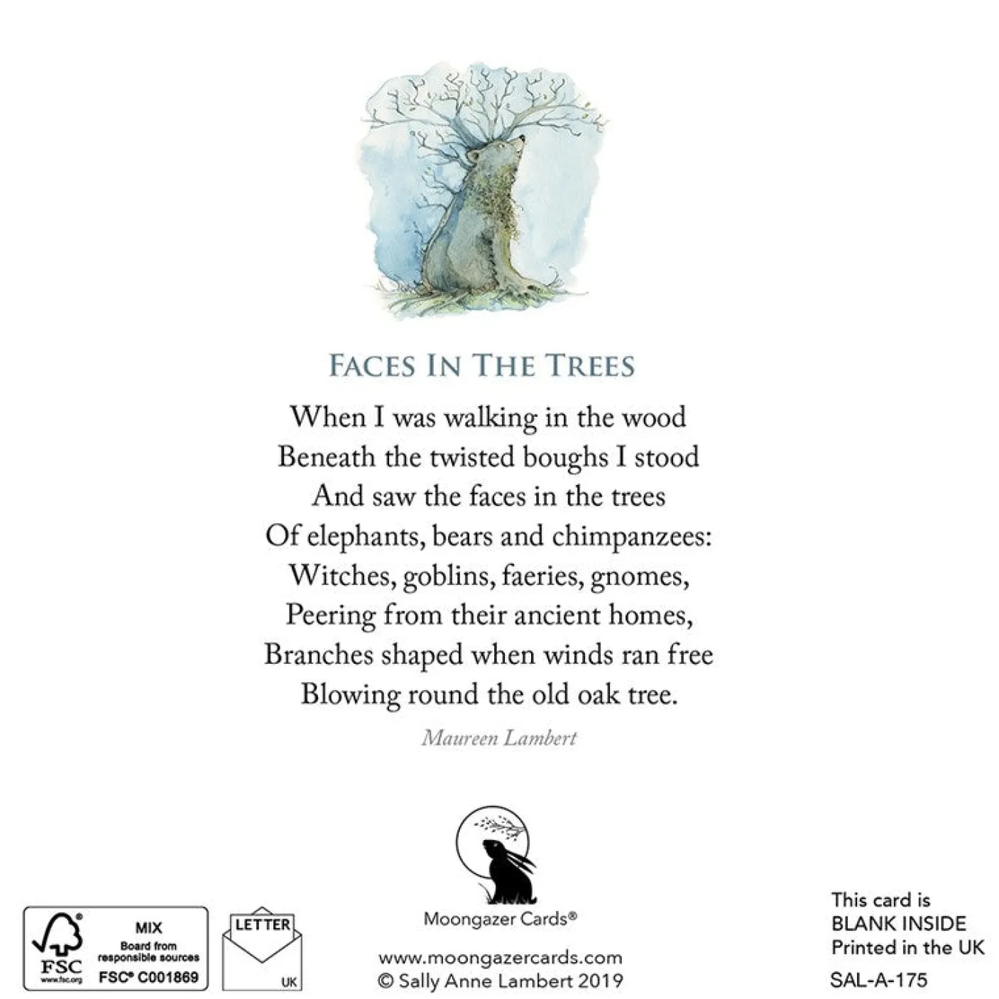 Faces in the Trees Greeting Card